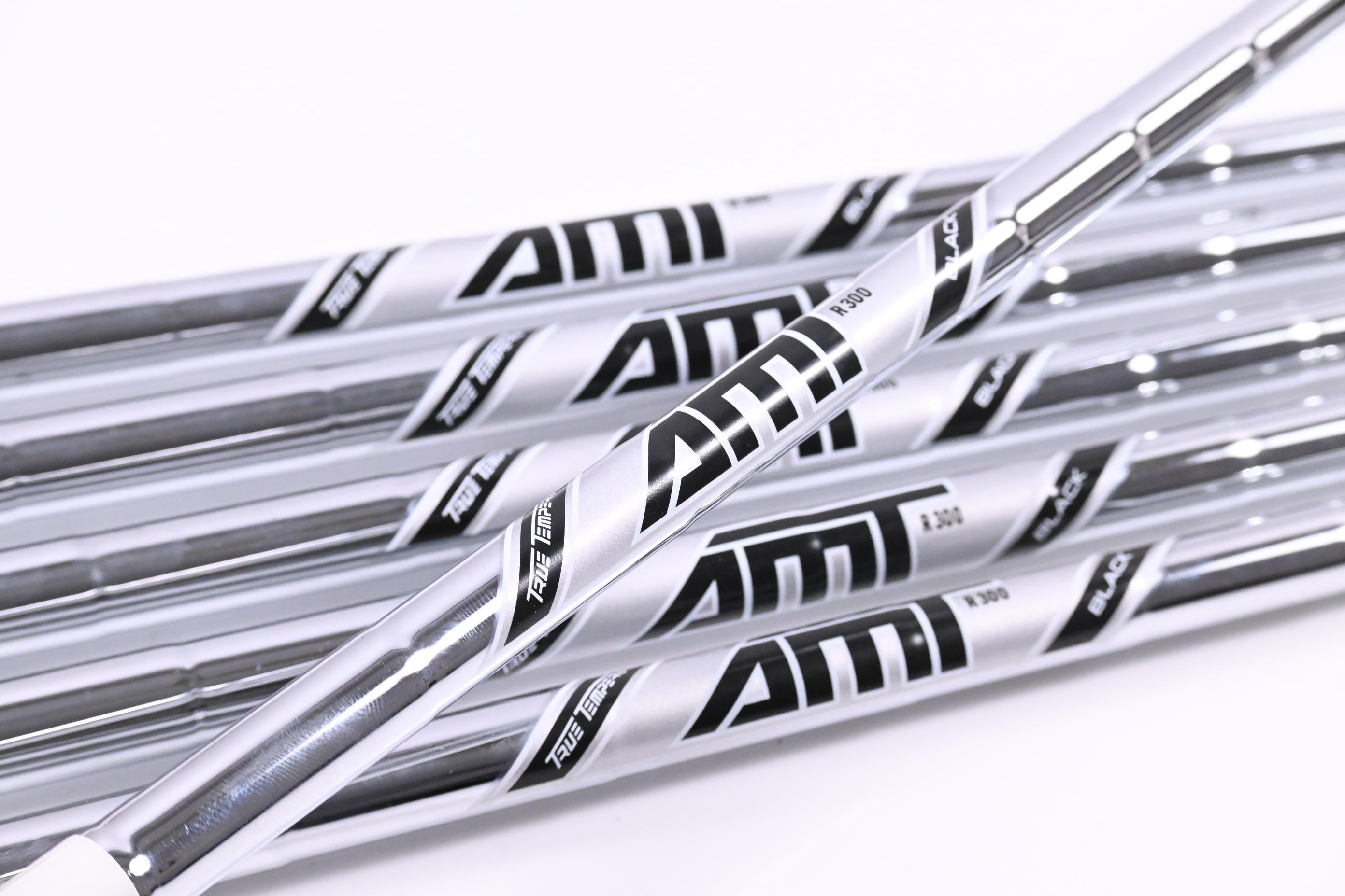True Temper AMT Black R300 Iron Shafts / Regular Flex / Set of 6 / .355 Tip