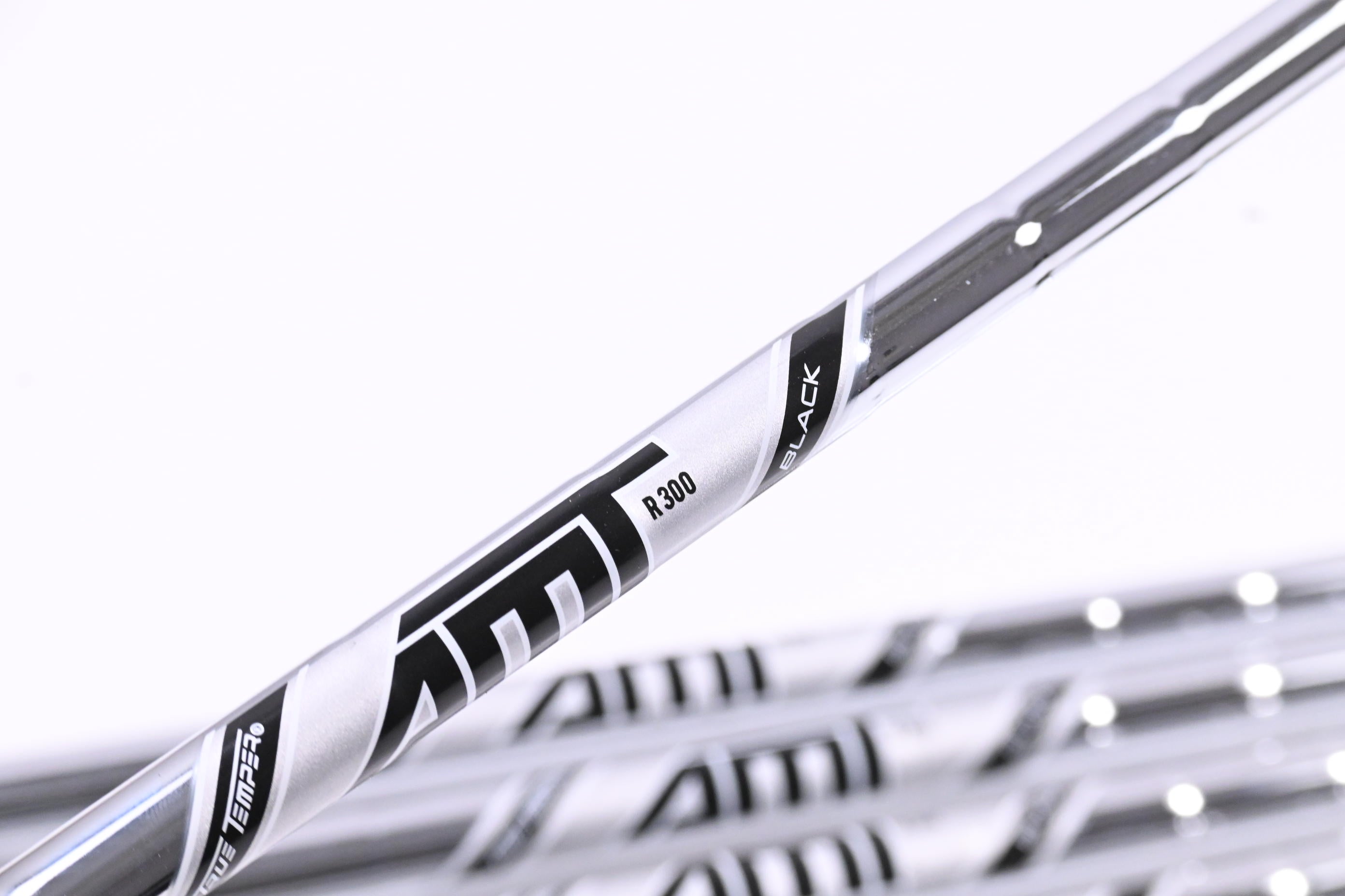 True Temper AMT Black R300 Iron Shafts / Regular Flex / Set of 6 / .355 Tip