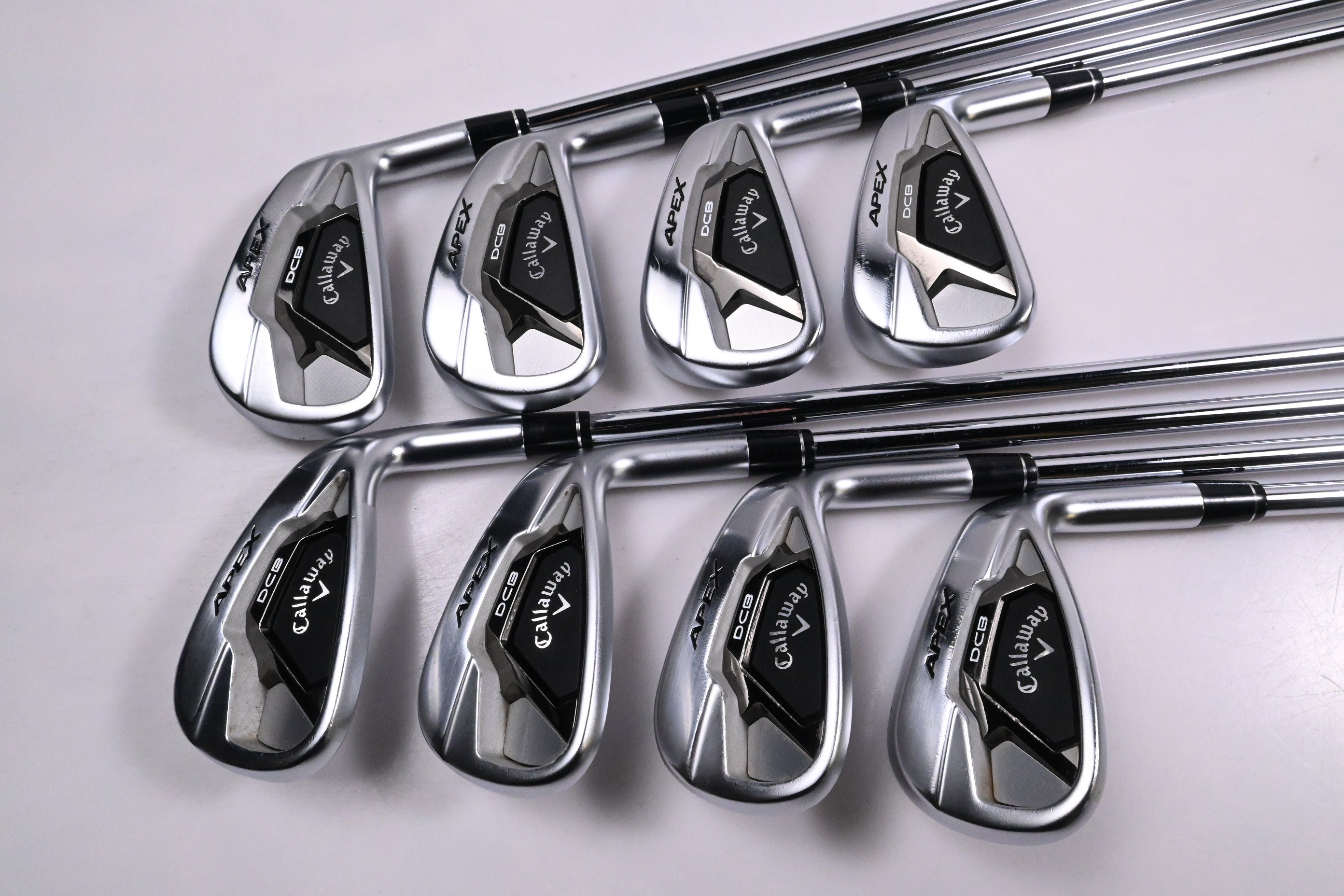 Callaway Apex DCB Irons / 4-PW+GW / Regular Flex Rifle Tour Flighted 105 Shafts