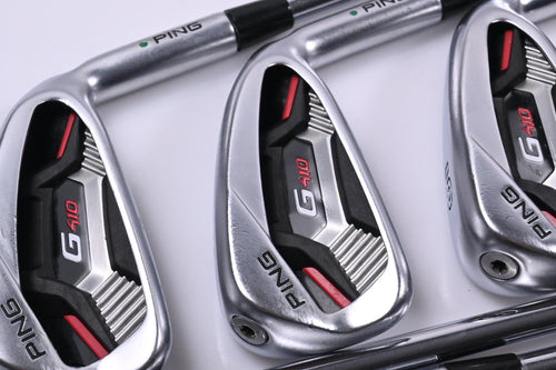 Ping G410 Irons / 4-PW / Green Dot / Stiff Flex N.S.PRO Modus 3 Tour 105 Shafts