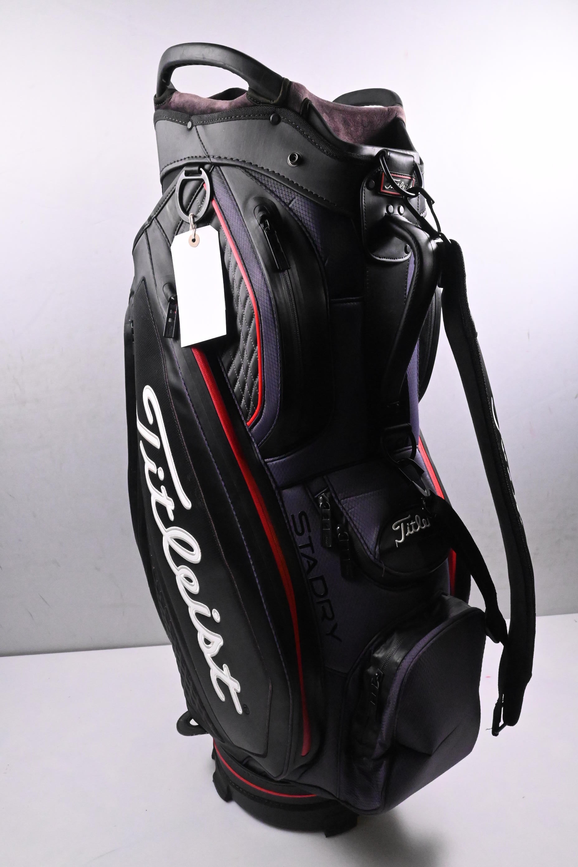 Titleist StaDry Cart Bag / 14-Way Divider / Black, Red