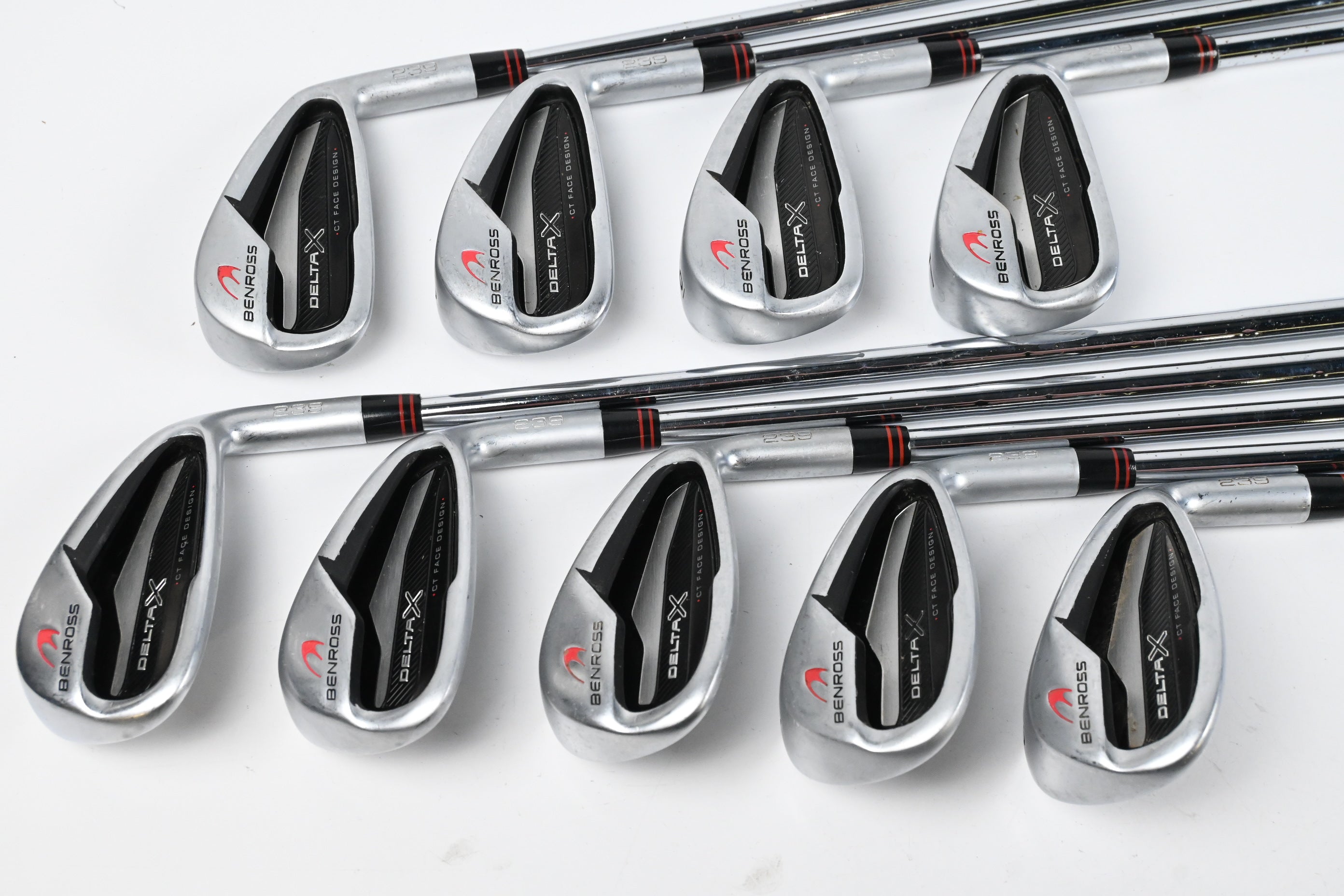 Benross Delta X Irons / 4-PW+GW+SW / Stiff Flex KBS Tour 105 Shafts