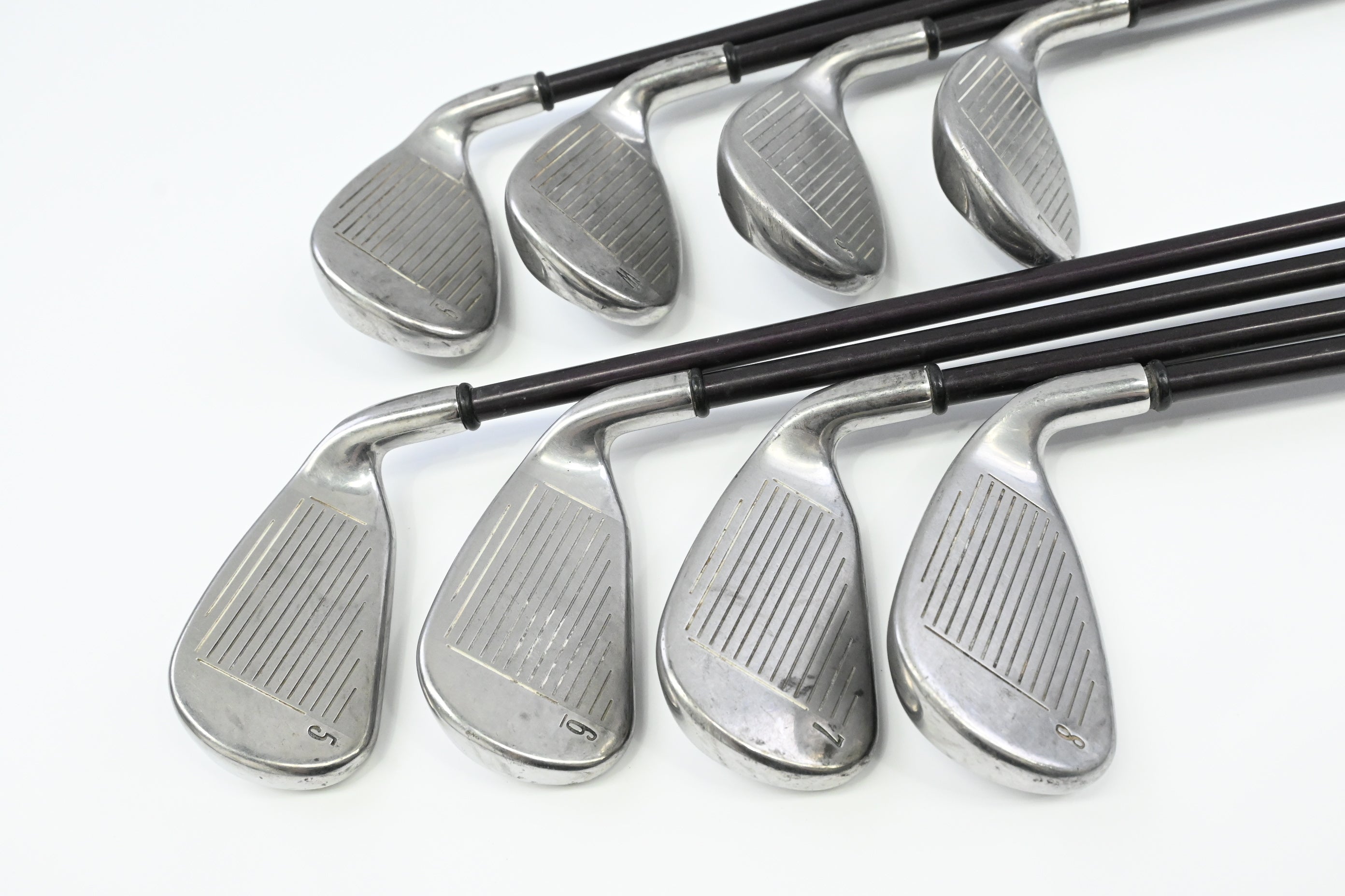 Ladies Left Hand Callaway Big Bertha 2002 Irons / 5-PW+SW+LW / Ladies Flex Gems