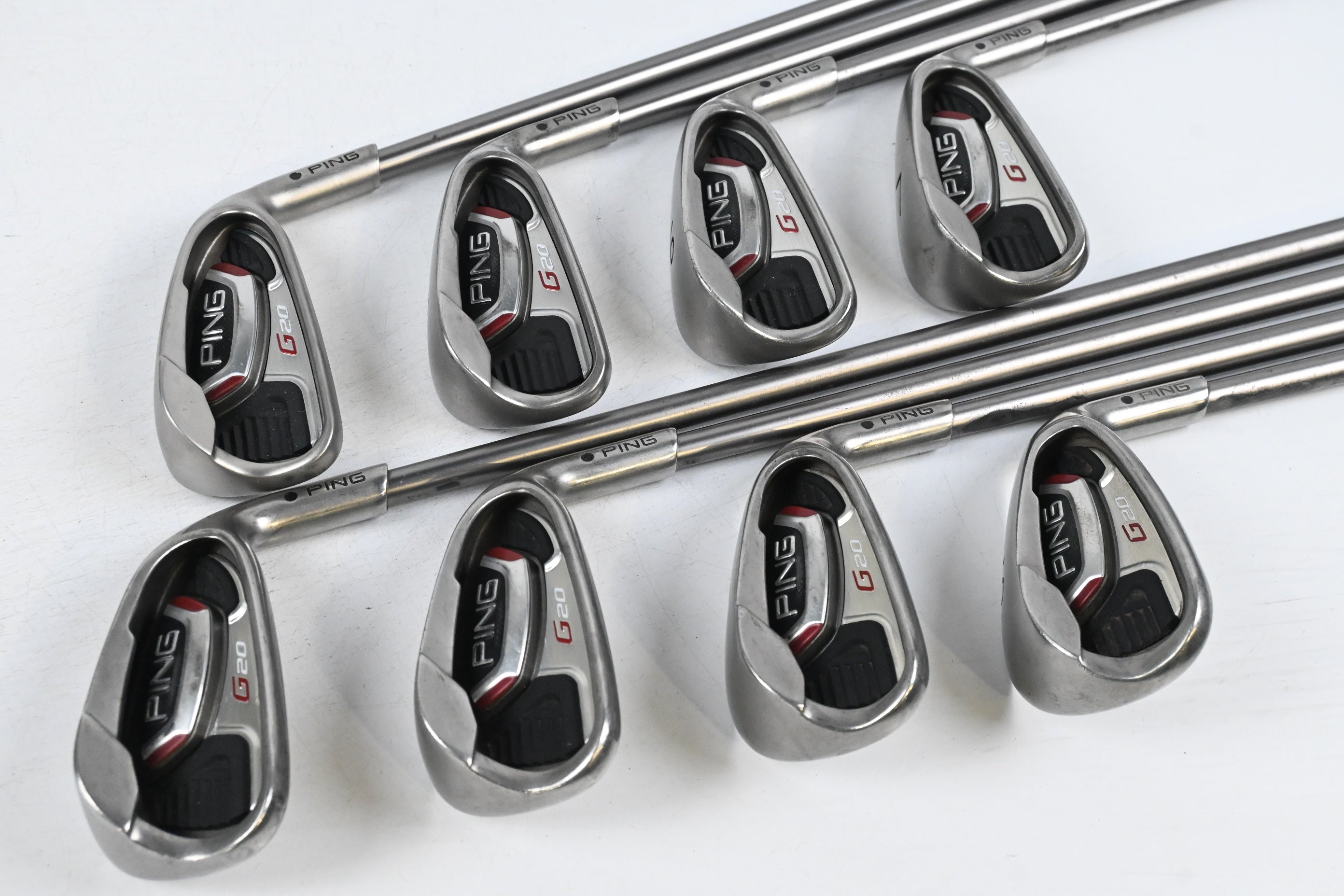 Ping G20 Irons / 4-PW+SW / Black Dot / Regular Flex Ping TFC 169 Shafts