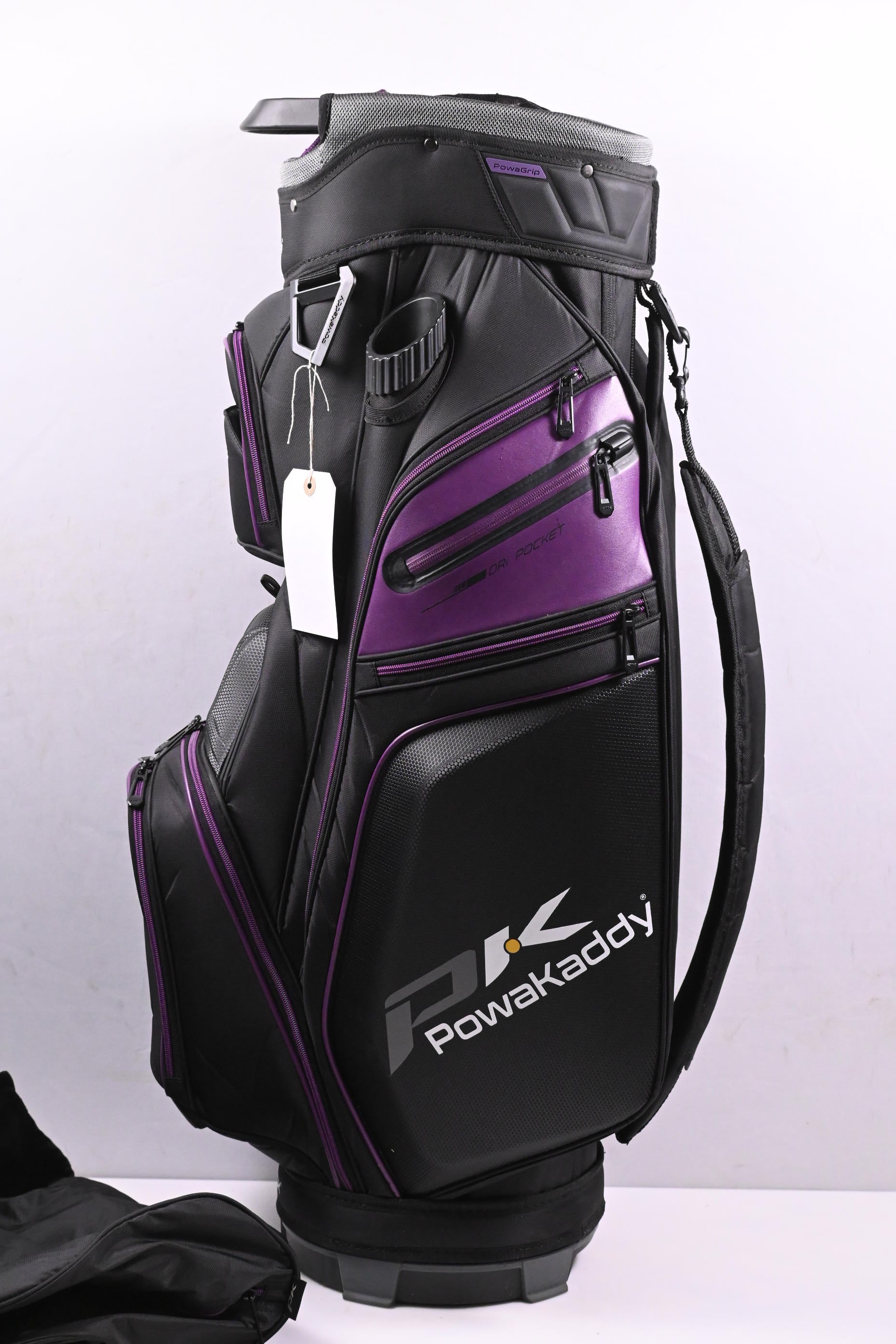 Powakaddy Edge Cart Bag / 14-Way Divider / Black, Purple