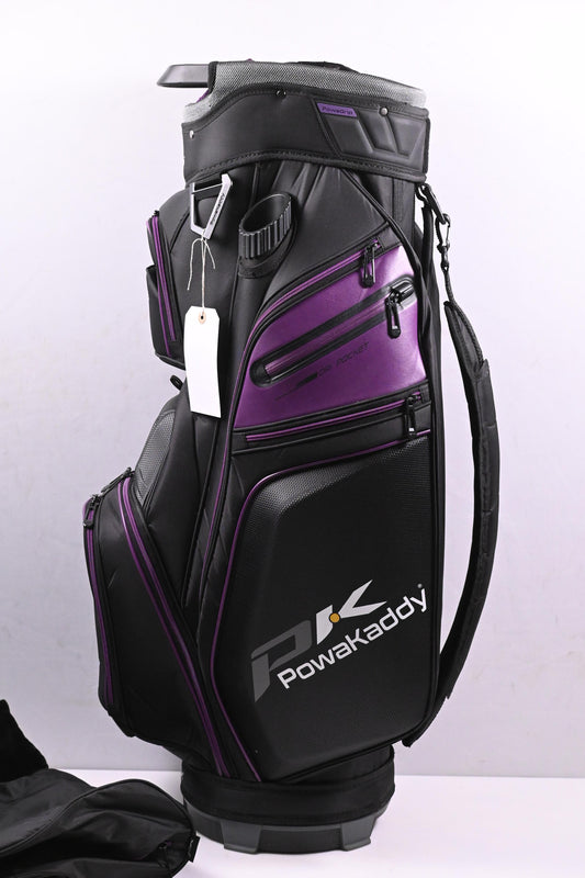 Powakaddy Edge Cart Bag / 14-Way Divider / Black, Purple