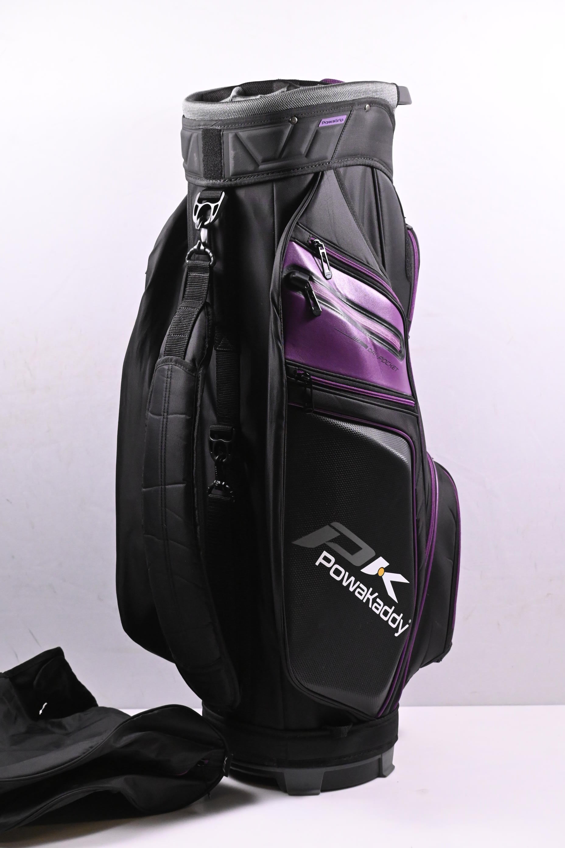 Powakaddy Edge Cart Bag / 14-Way Divider / Black, Purple