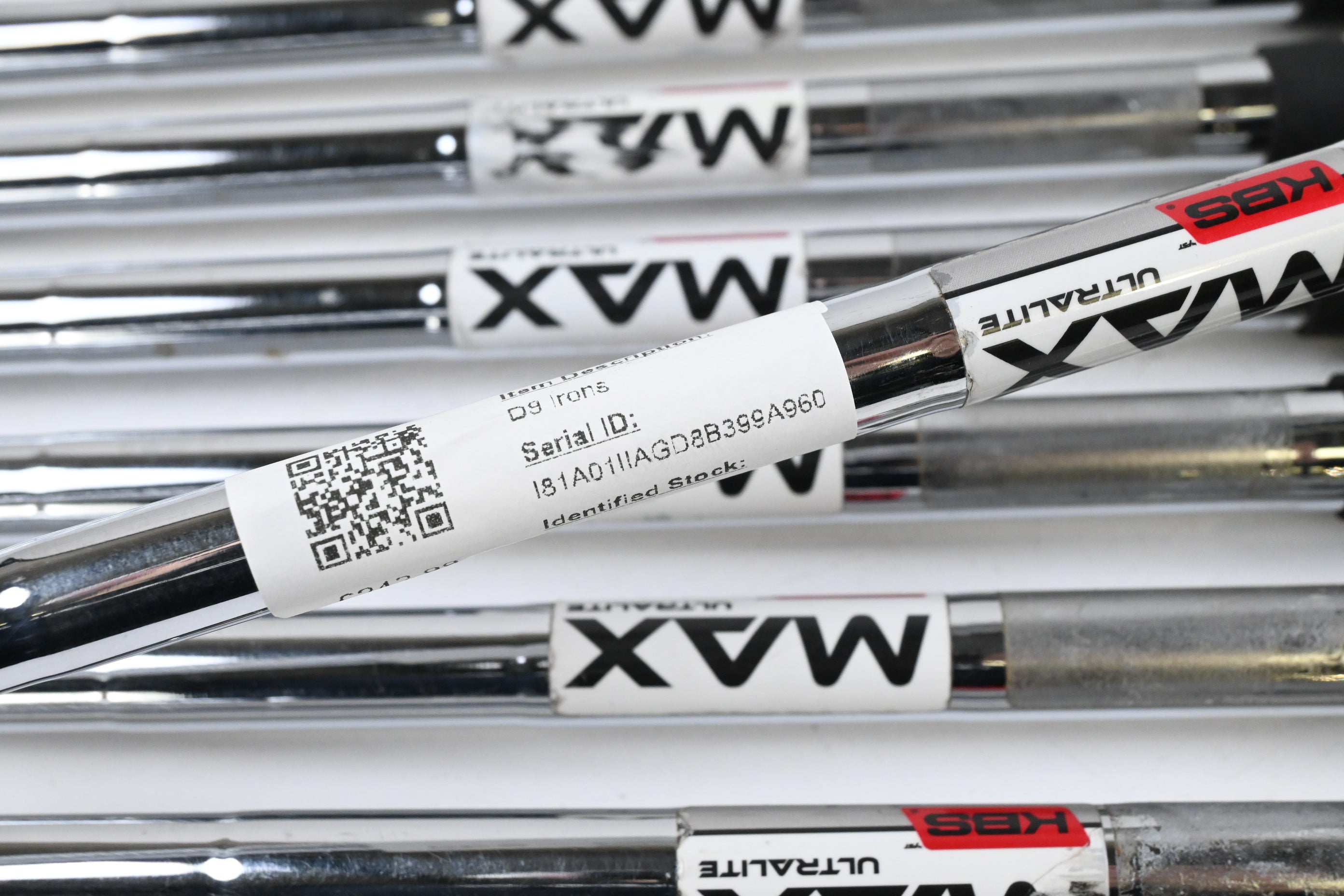 Left Hand Wilson D9 Irons / 5-PW+SW / Regular Flex KBS MAX Ultralite Shafts