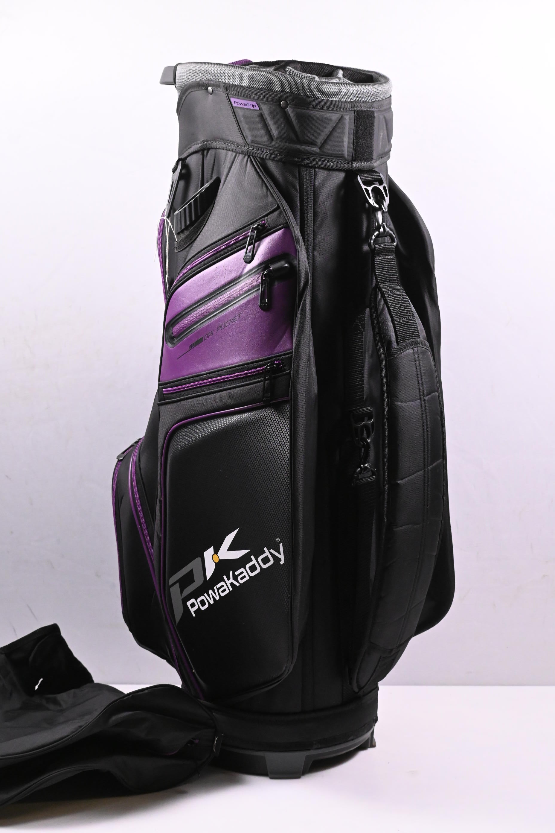 Powakaddy Edge Cart Bag / 14-Way Divider / Black, Purple