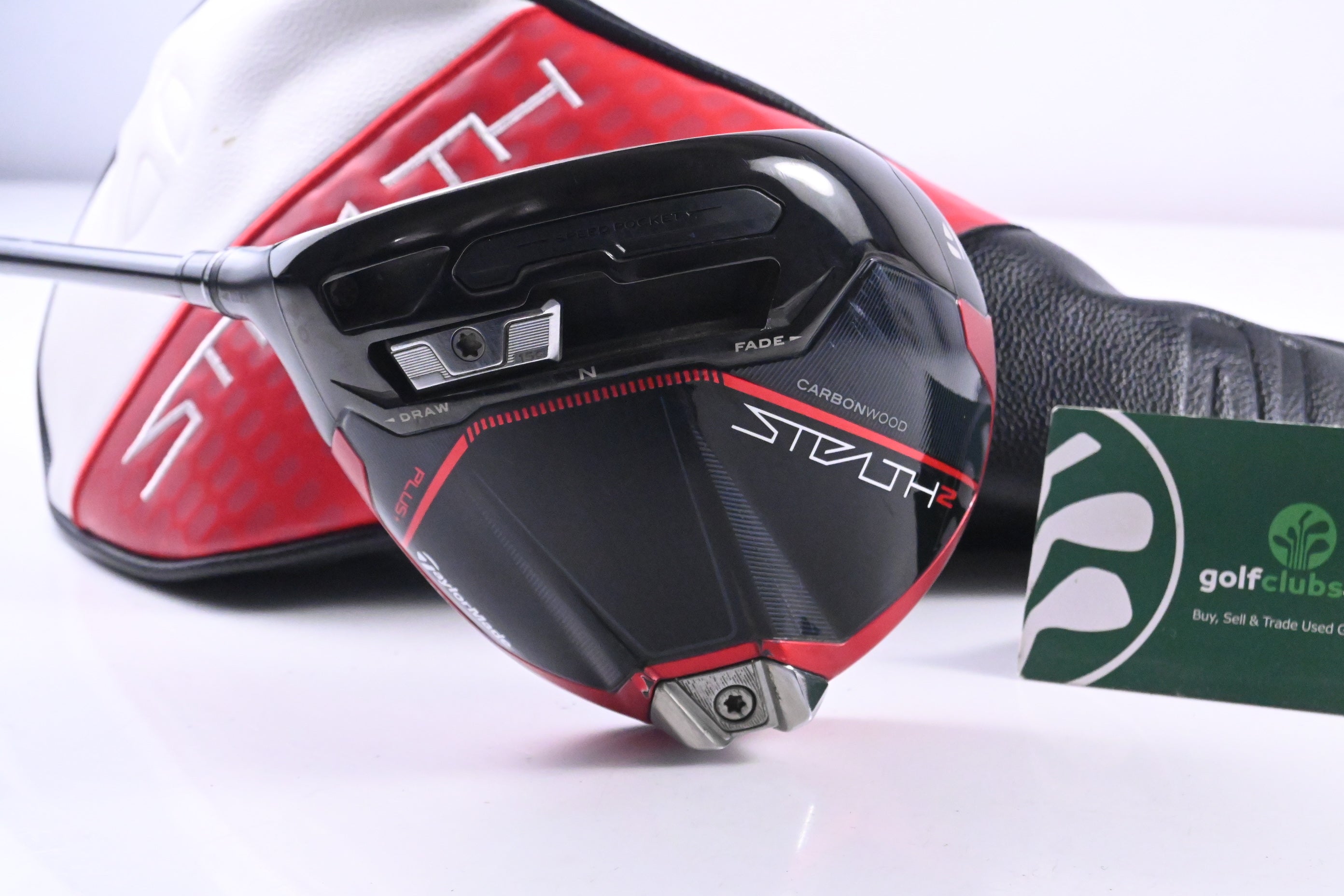 Left Hand Taylormade Stealth 2 Plus Driver / 9 Degree / Stiff Flex Atmos Red 5