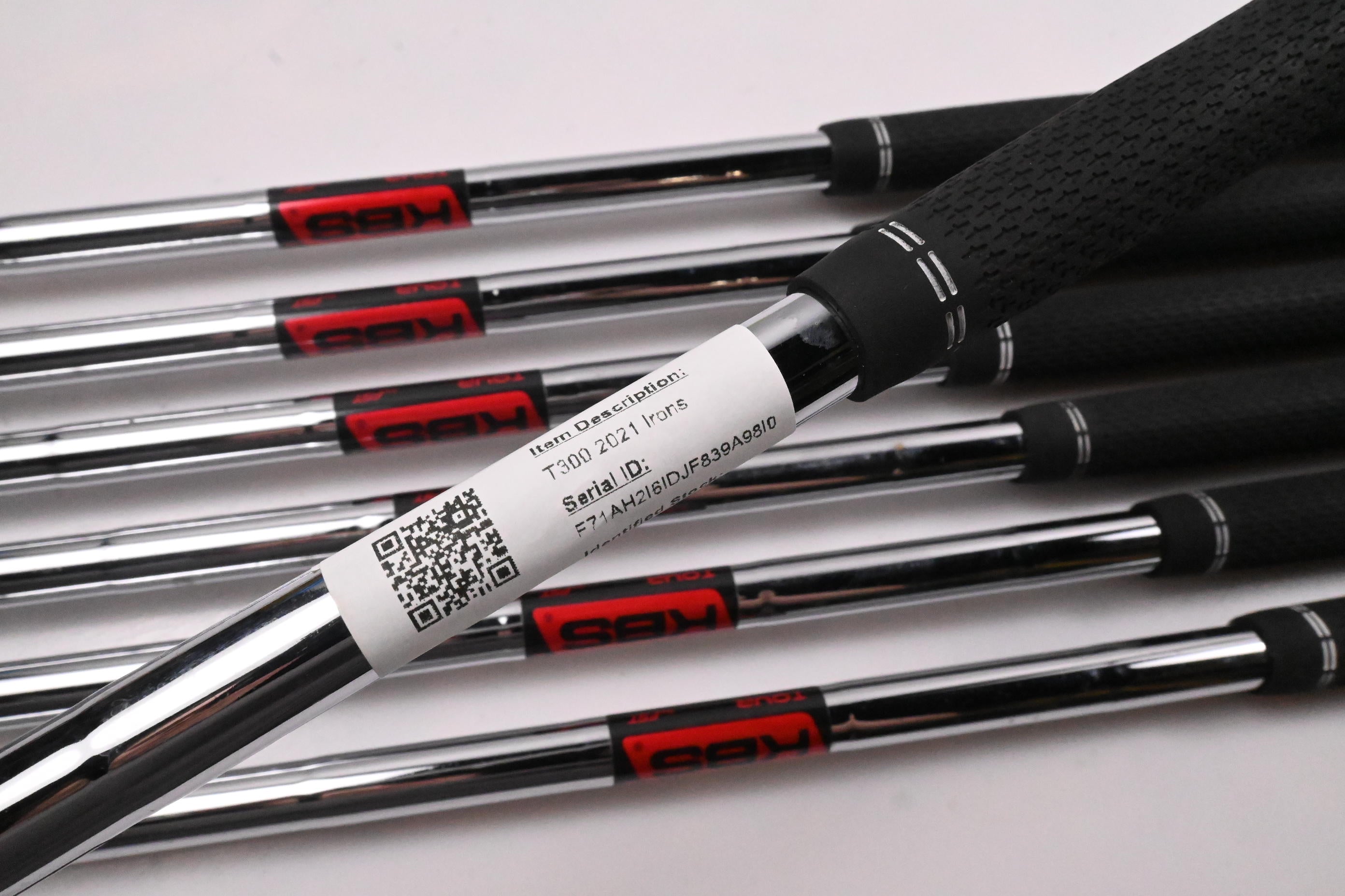 Titleist T300 2021 Irons / 4-PW / Stiff Flex KBS Tour Steel Shafts