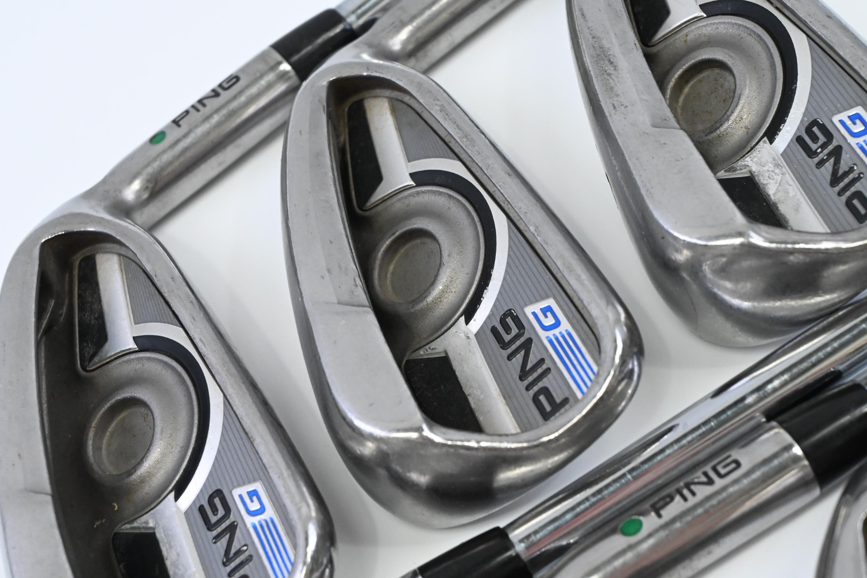 Ping G Series Irons / 4-PW / Green Dot / Regular Flex Ping AWT 2.0 Shafts