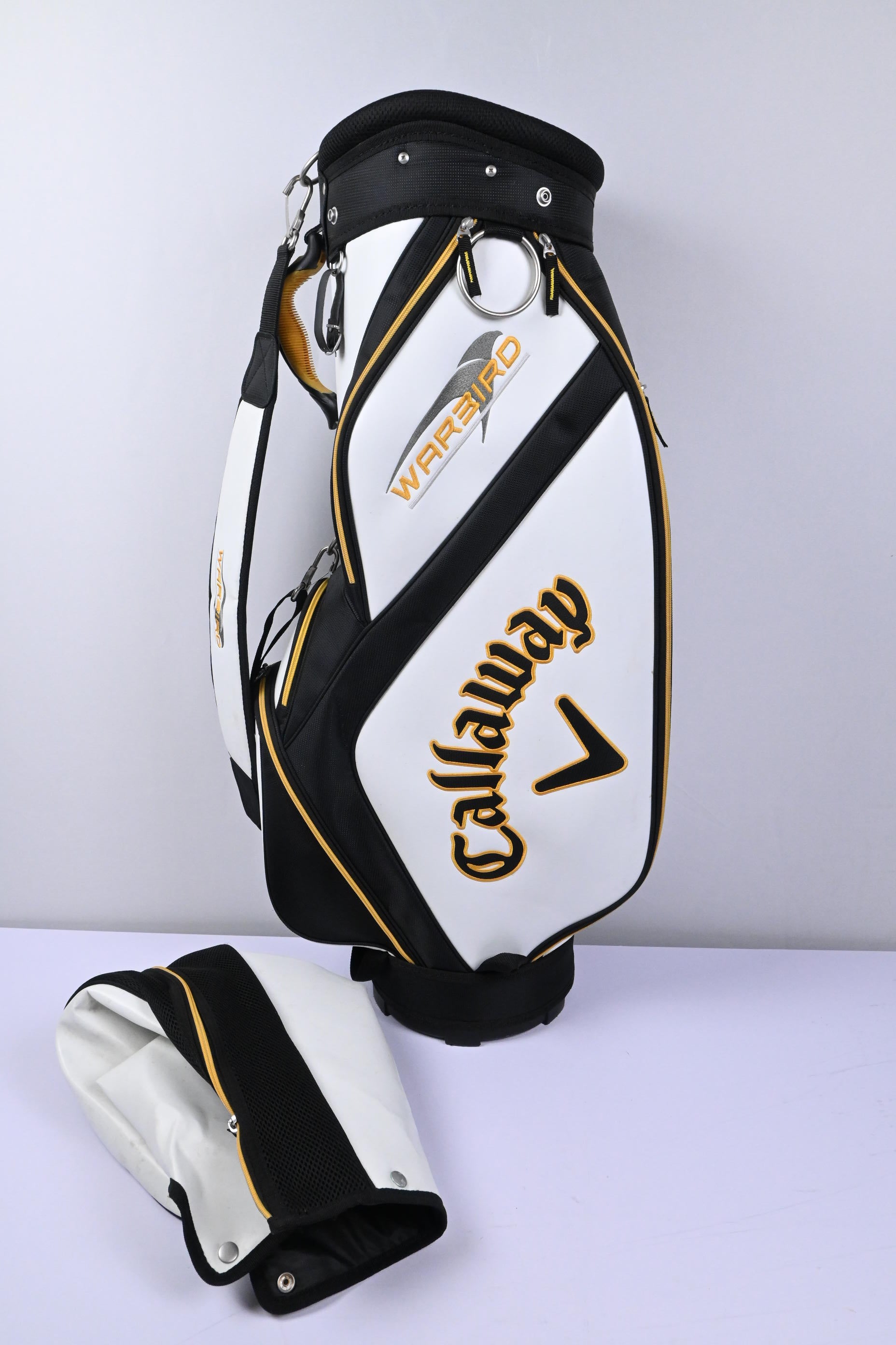 Callaway Warbird Cart Bag / 5-Way Divider / White, Black, Gold