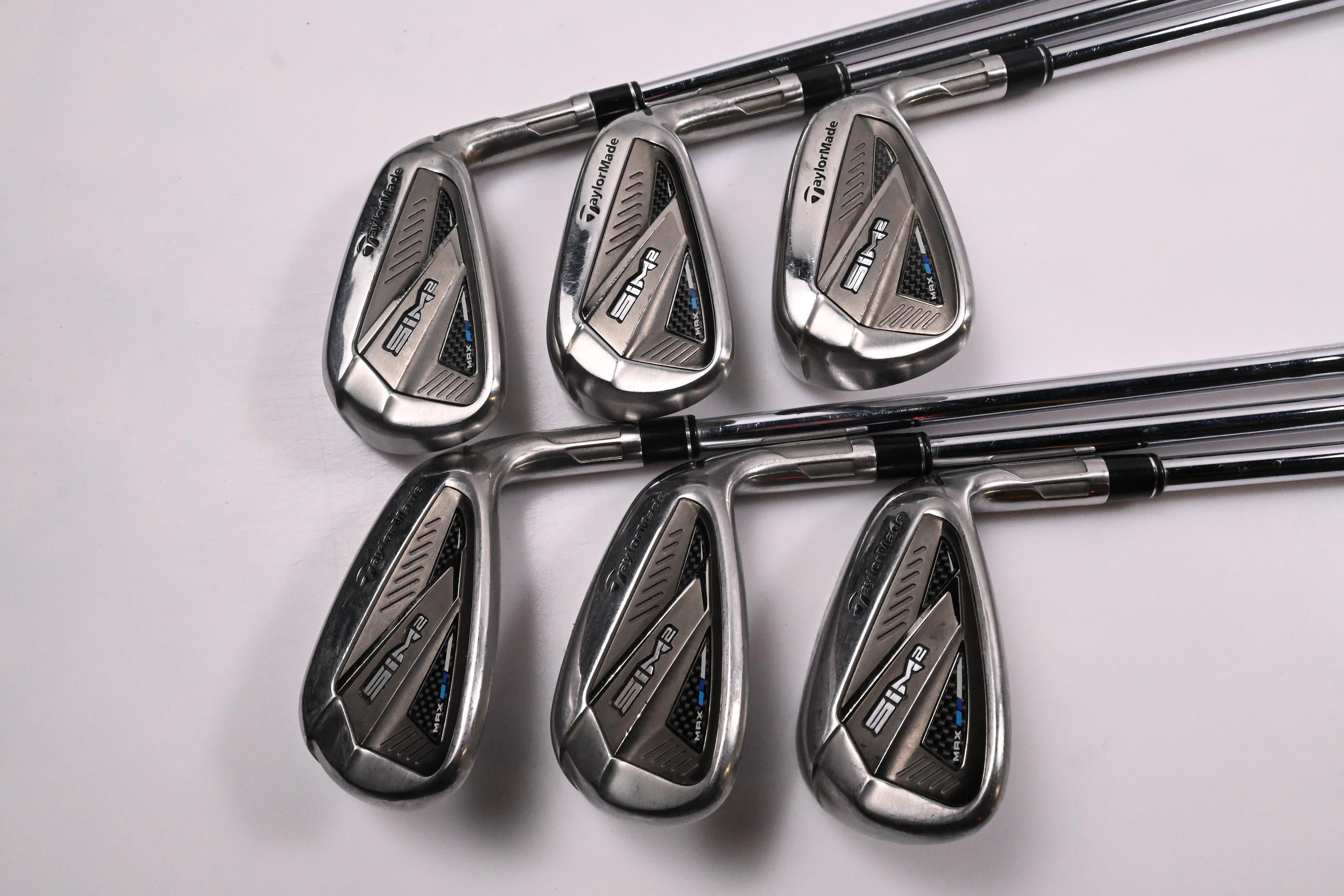 Taylormade SIM2 Max Irons / 6-PW+GW / Stiff Flex KBS MAX MT 85 Shafts