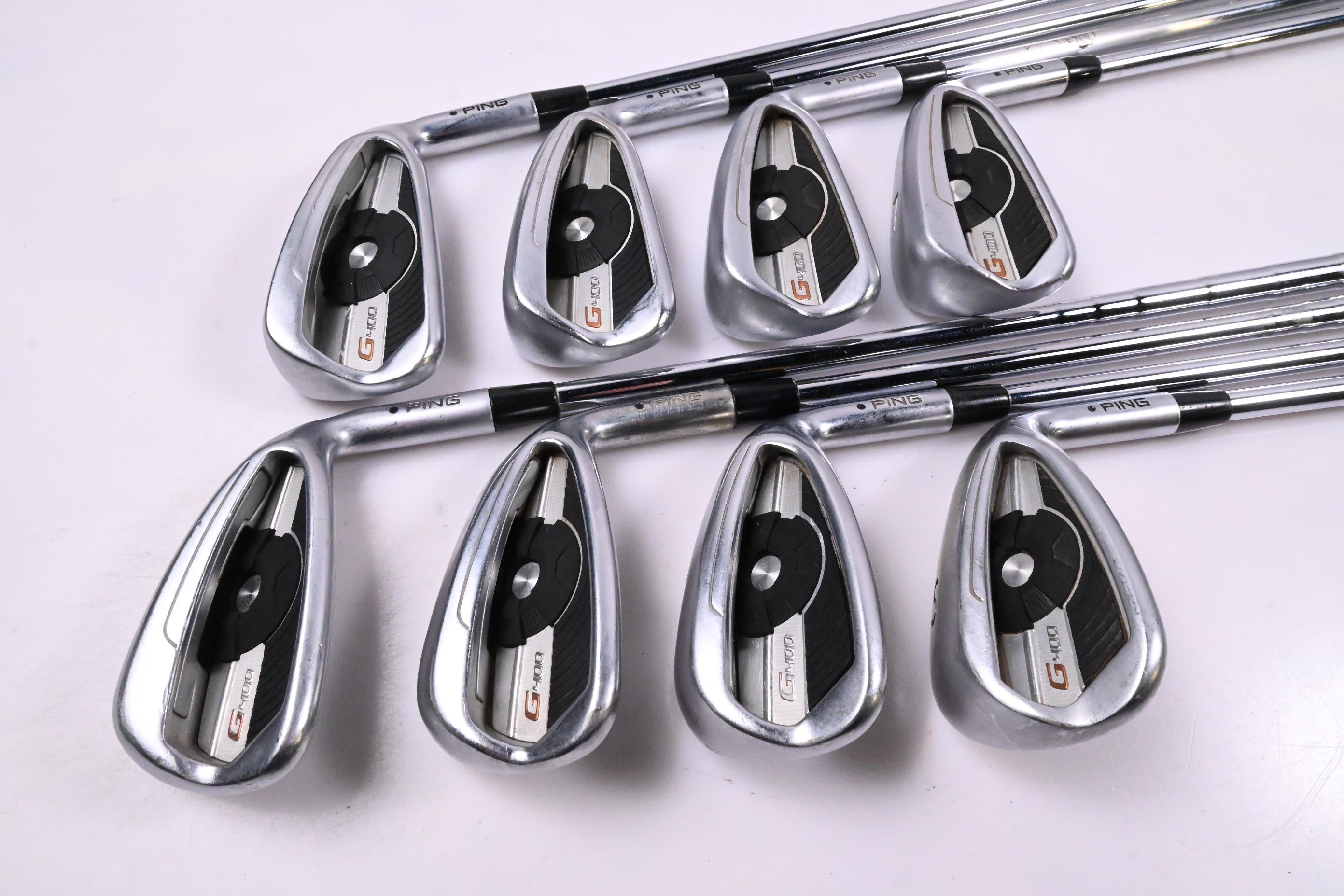 Ping G400 Irons / 4-PW+SW / Black Dot / Stiff Flex XP 95 S300 Shafts