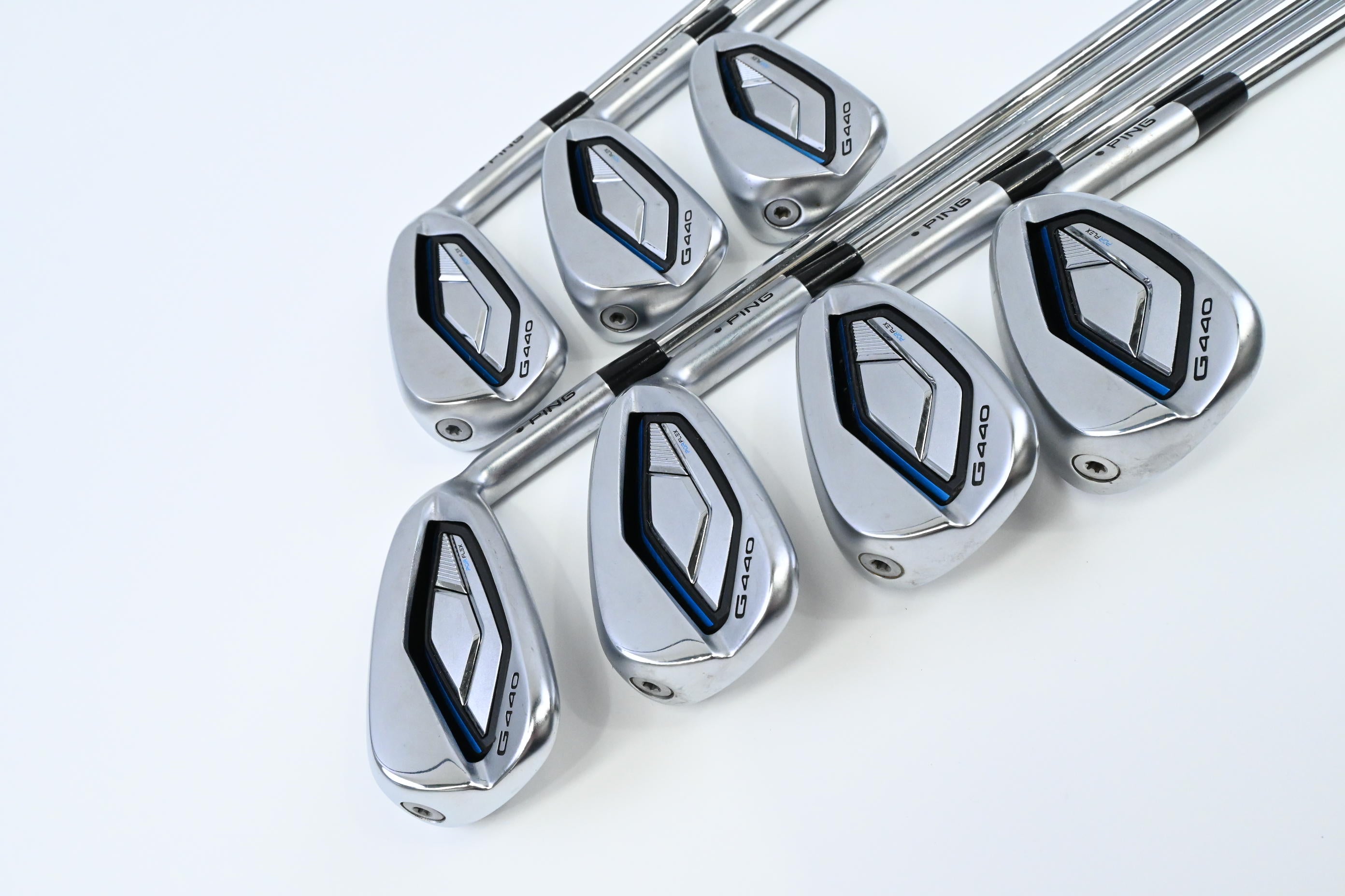 Ping G440 Irons / 5-PW+UW / Black Dot / Regular Flex Ping AWT 3.0 Shafts