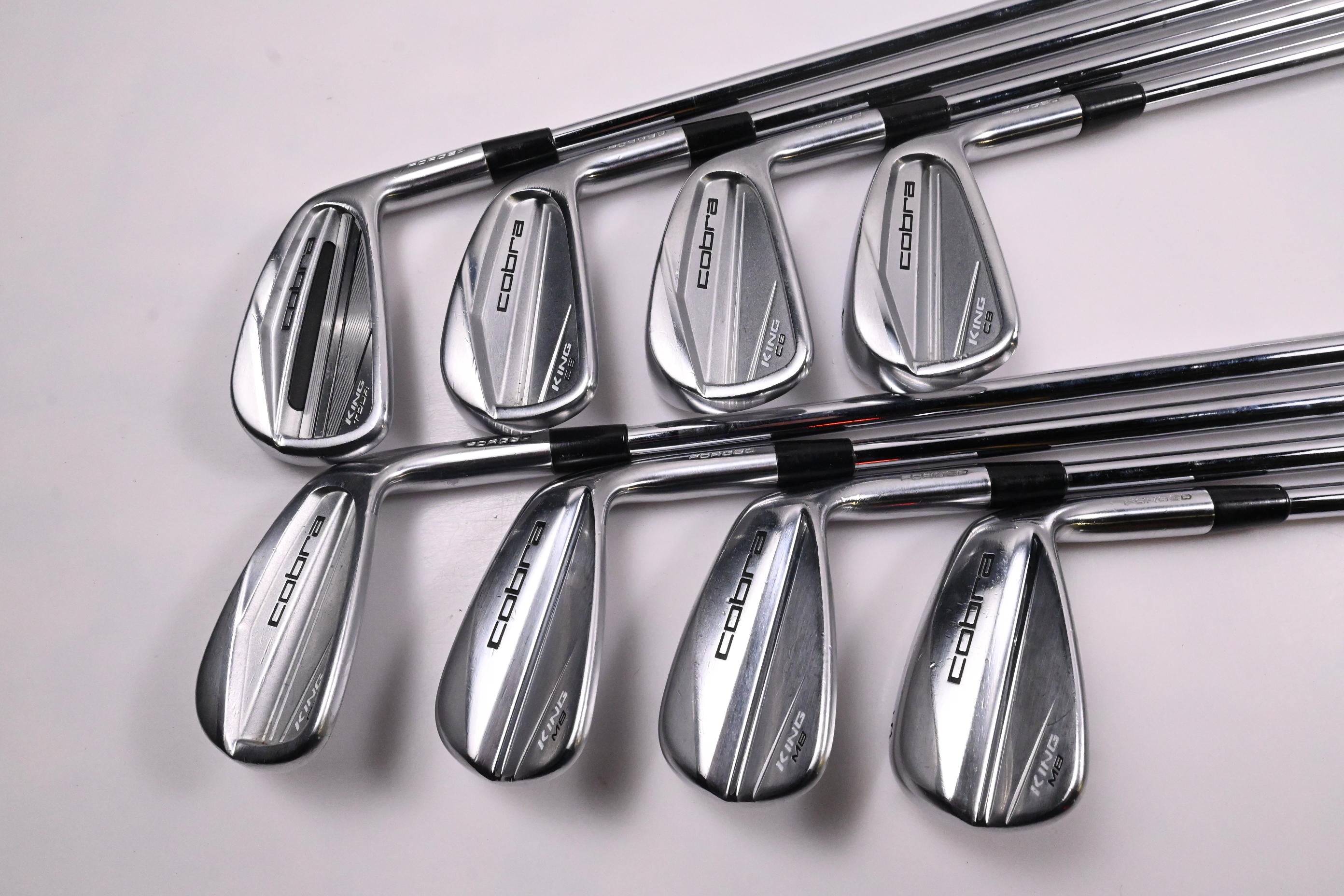 Cobra King Tour/CB/MB Irons / 4-PW+GW / X-Flex KBS $-Taper 130 Shafts