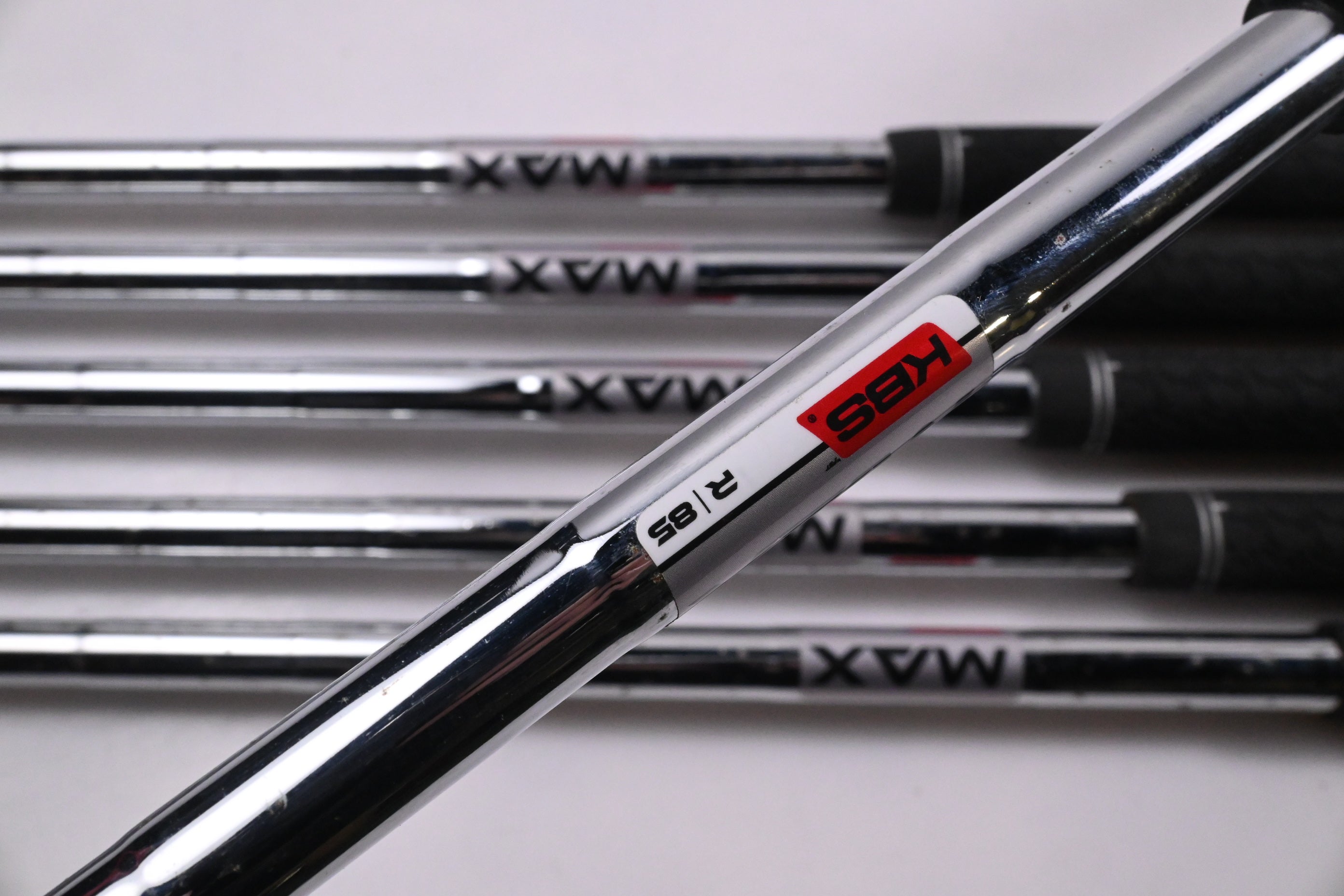 Left Hand Taylormade M4 Irons / 5-PW / Regular Flex KBS MAX 85 Shafts