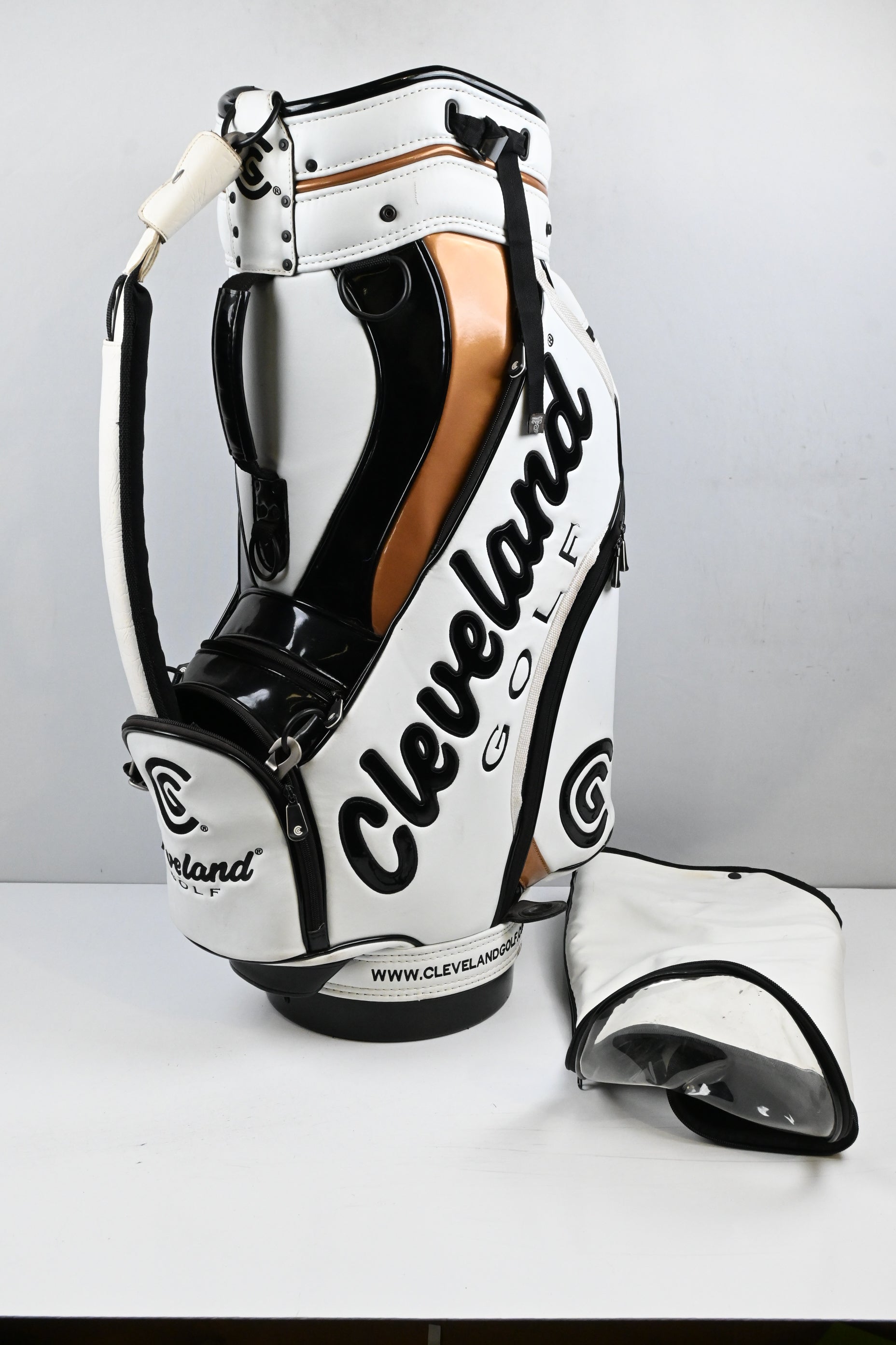 Cleveland Tour Bag / 6-Way Divider / White, Gold, Black