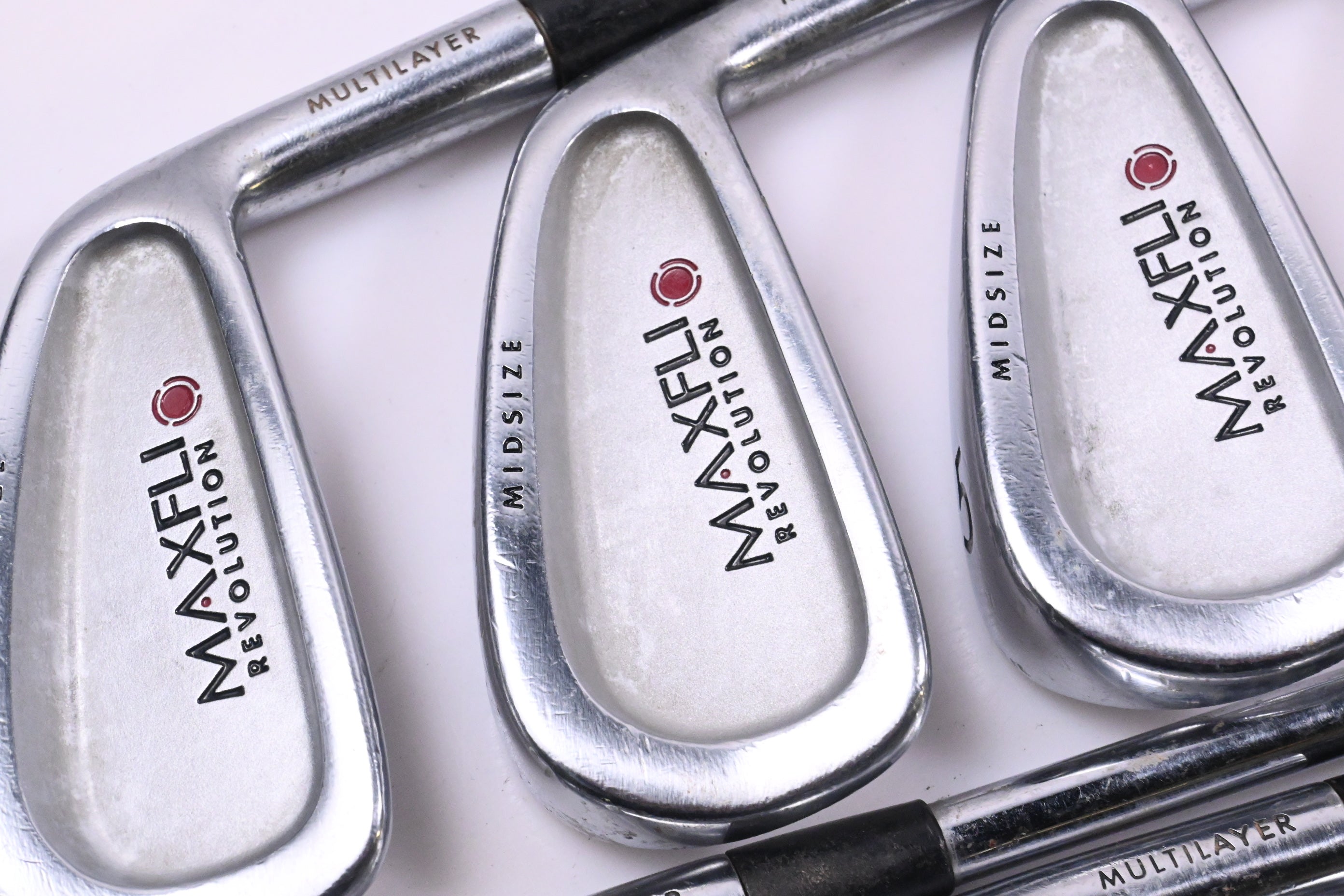 Maxfli Revolution Red Dot Irons / 3-PW / Stiff Flex Dynalite Shafts