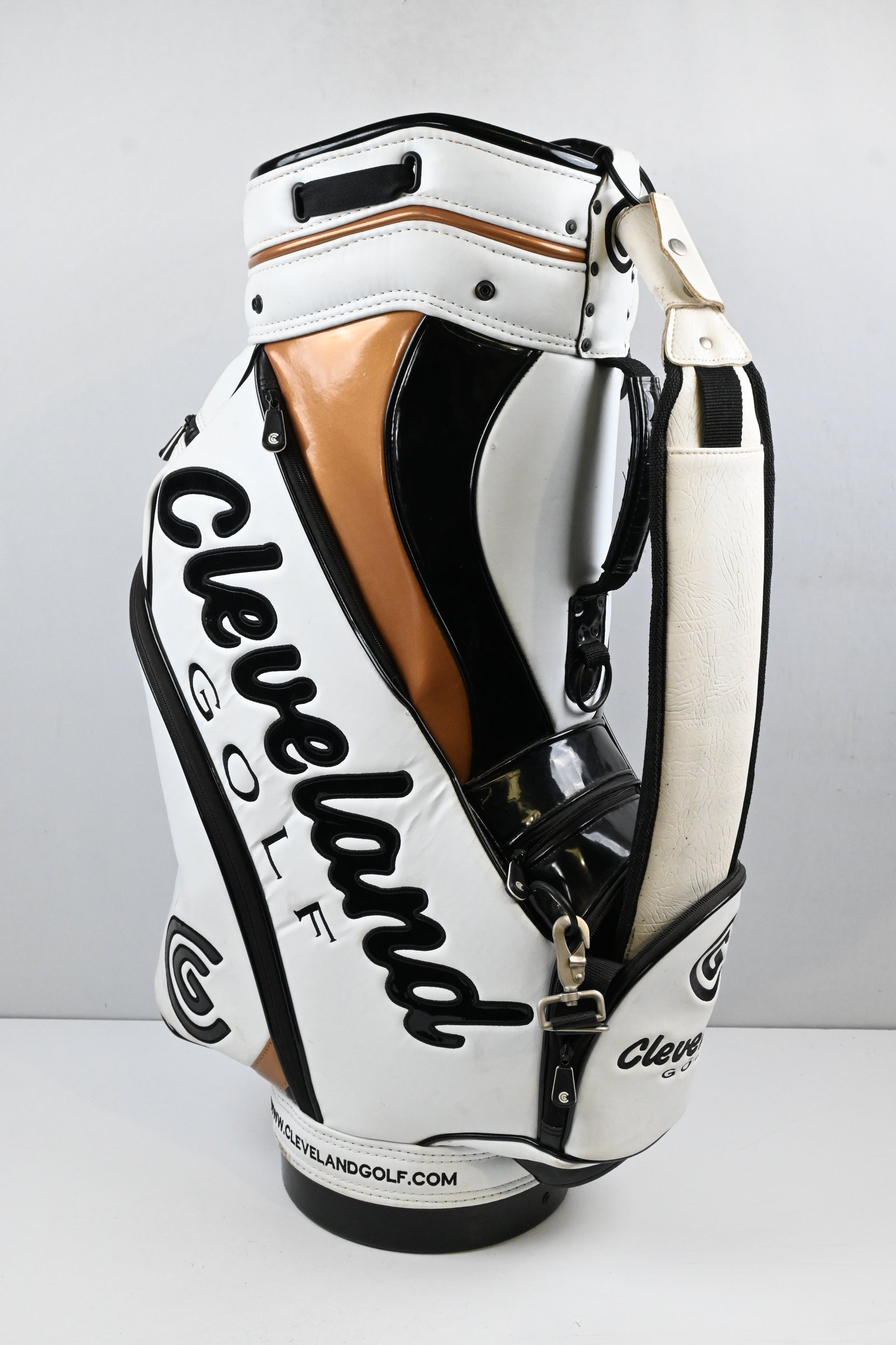Cleveland Tour Bag / 6-Way Divider / White, Gold, Black