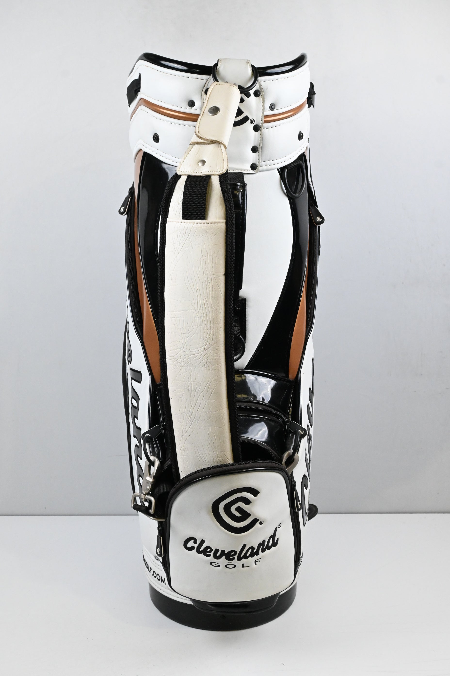 Cleveland Tour Bag / 6-Way Divider / White, Gold, Black