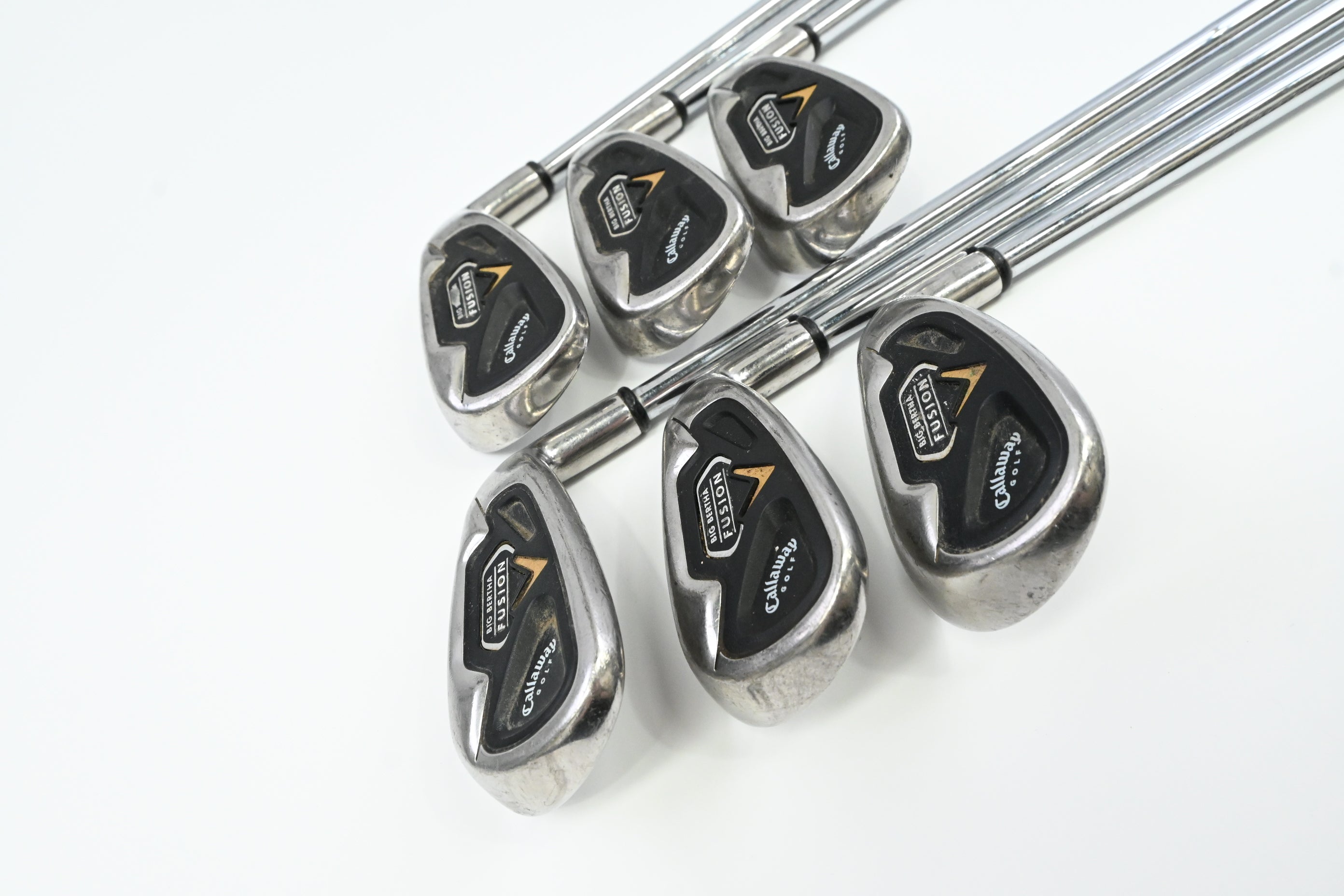 Callaway Big Bertha Fusion Irons / 7-PW+AW+SW / Uniflex Nippon 990 Shafts