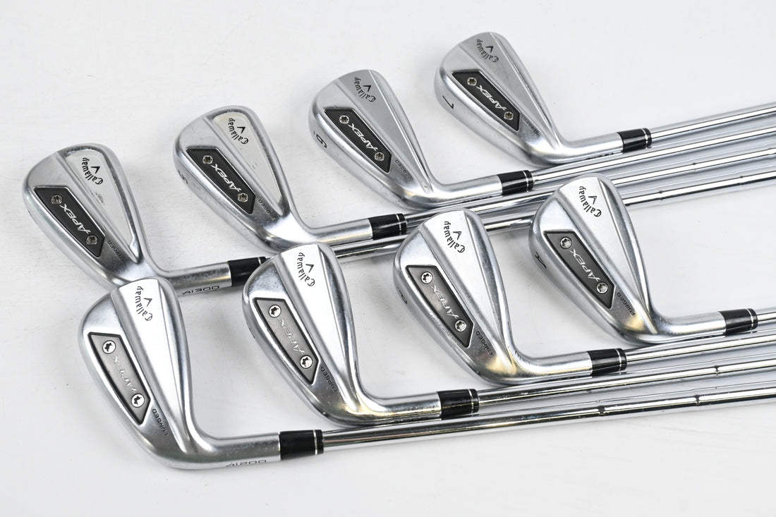 Left Hand Callaway Apex Ai300/Ai200 Combo Irons / 4-PW+GW / Stiff Flex Shafts