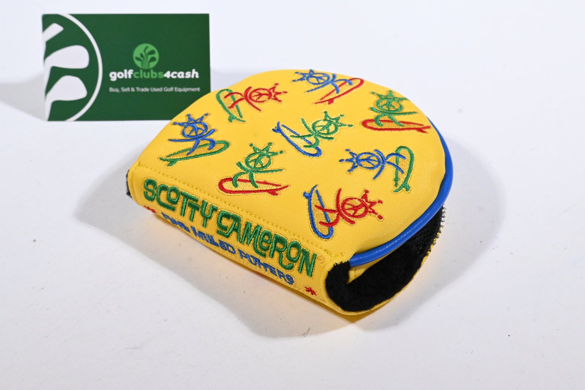 Scotty Cameron Gallery Yellow Peace Surfer Mid Round Putter Cover / Mallet