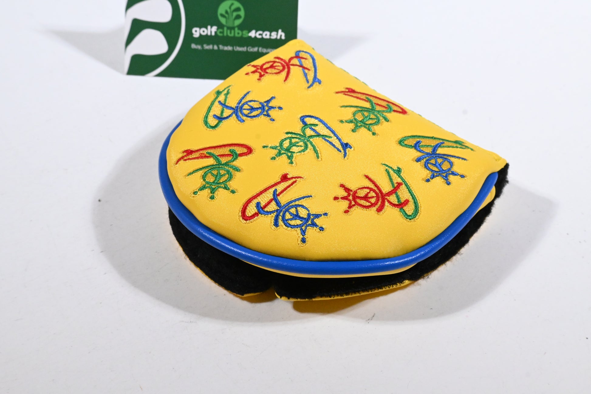 Scotty Cameron Gallery Yellow Peace Surfer Mid Round Putter Cover / Mallet