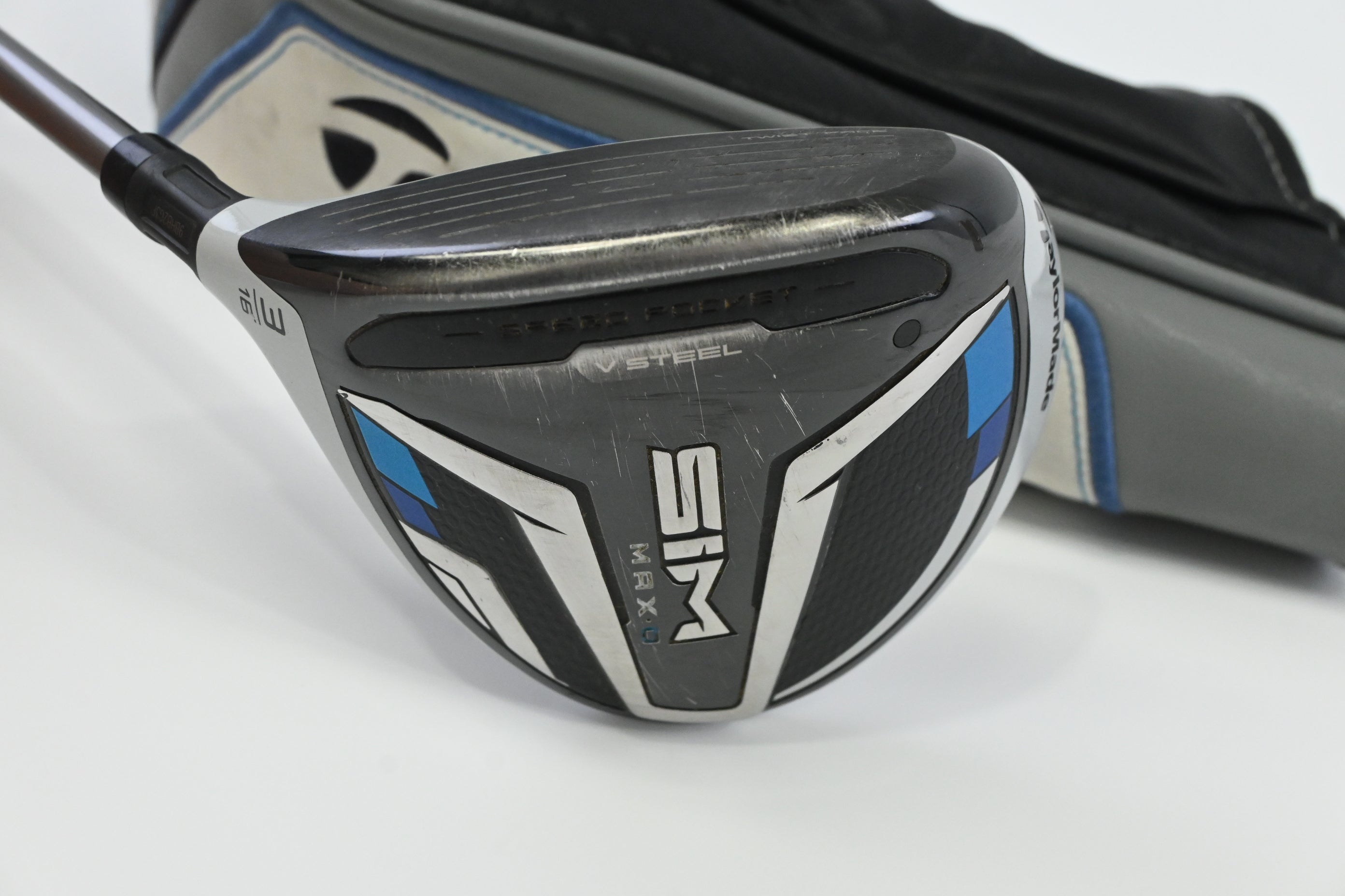 Left Hand Taylormade SIM Max D #3 Wood / 16 Degree / Stiff Flex UST Helium 5