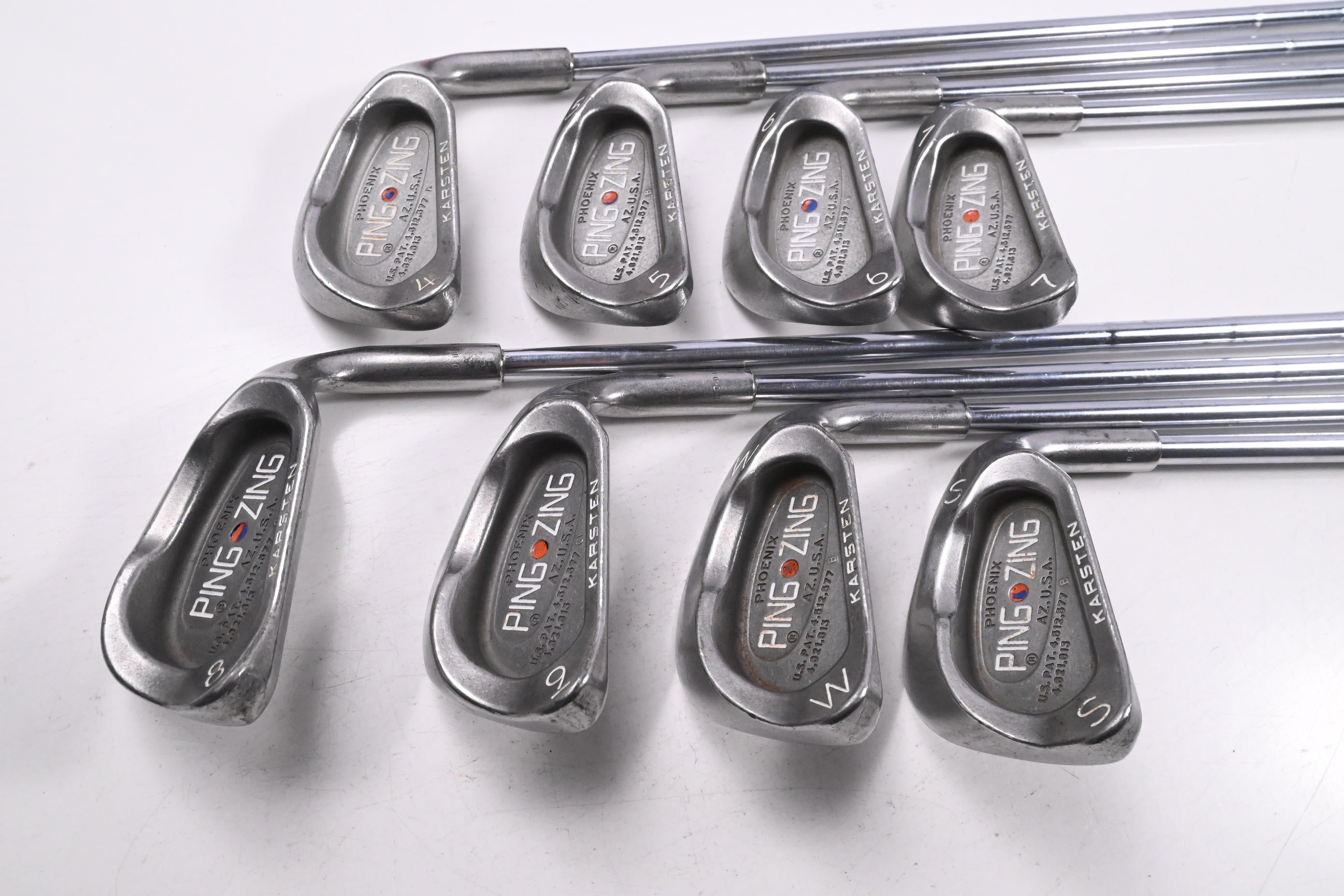 Ping Zing Irons / 4-PW+SW / Orange Dot / Stiff Flex Ping JZ Red Shafts