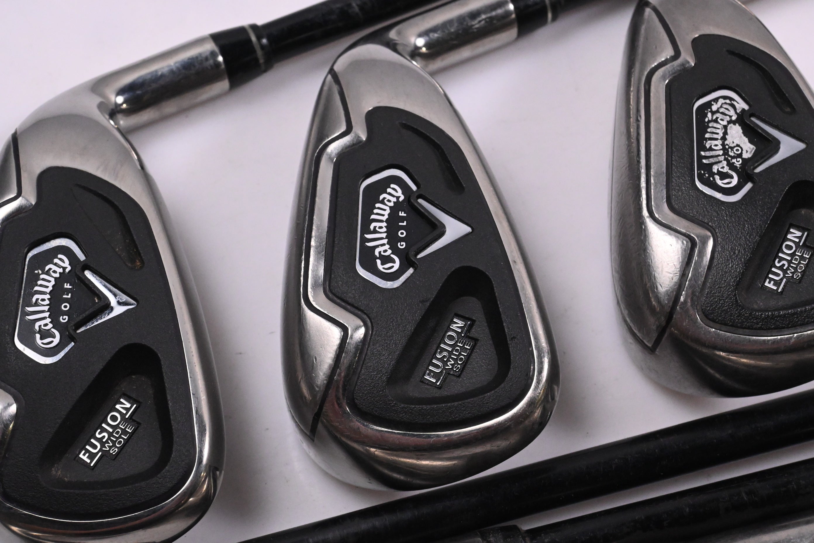 Callaway Fusion Wide Sole Irons / 5-PW+SW / Stiff Flex Callaway 75 Shafts