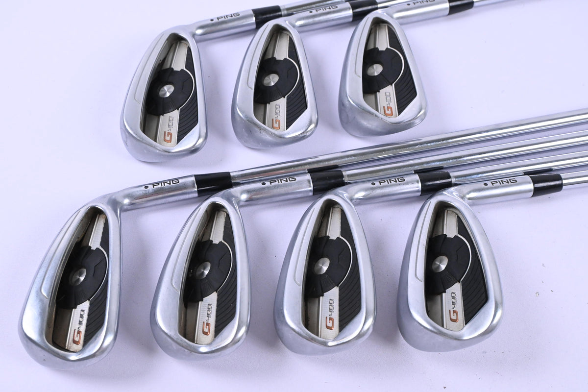 Ping G400 Irons / 4-PW / Black Dot / Regular Flex Ping AWT 2.0 Shafts