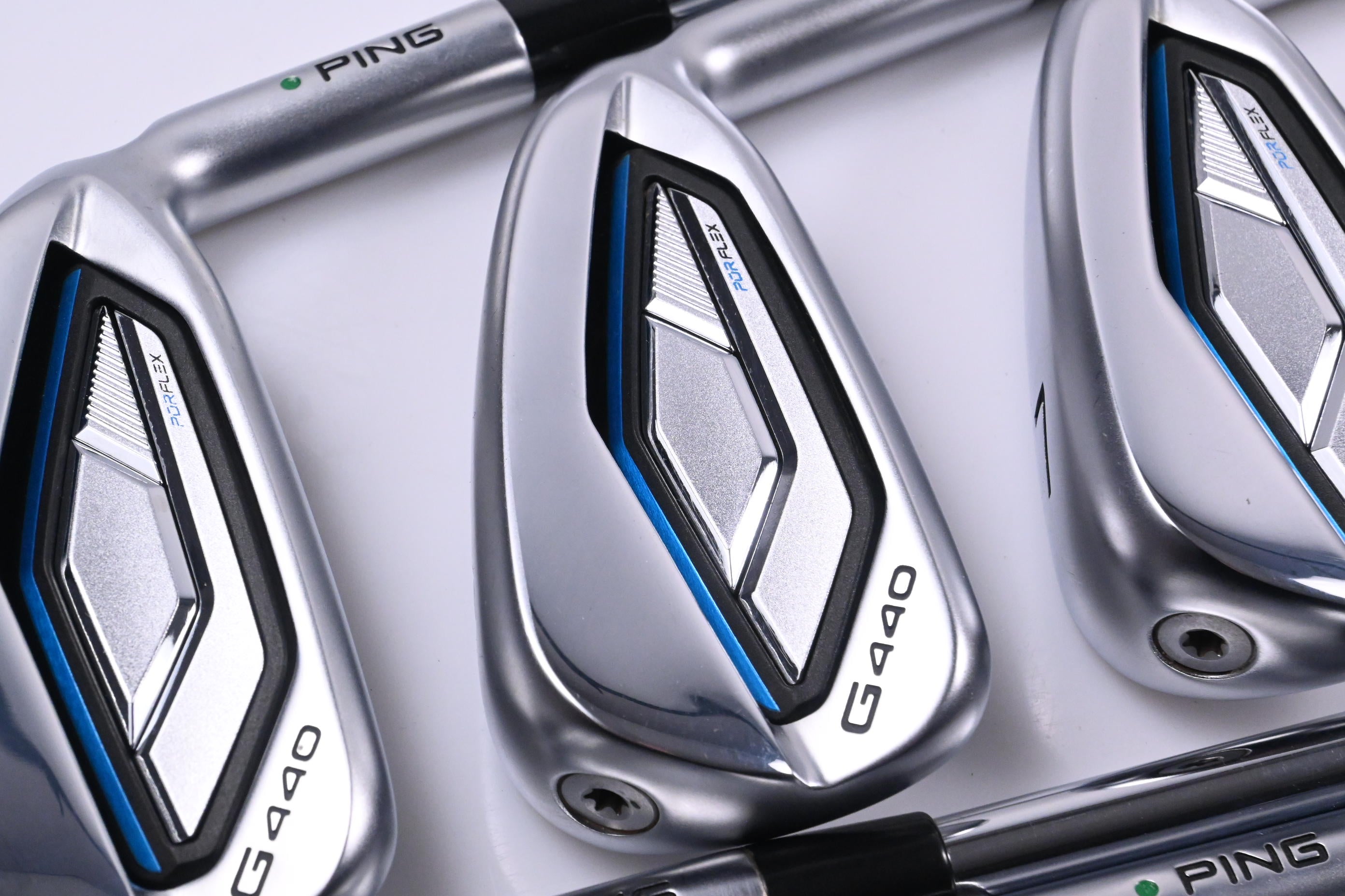 Ping G440 Irons / 5-PW / Green Dot / Stiff Flex KBS Tour 120 Shafts