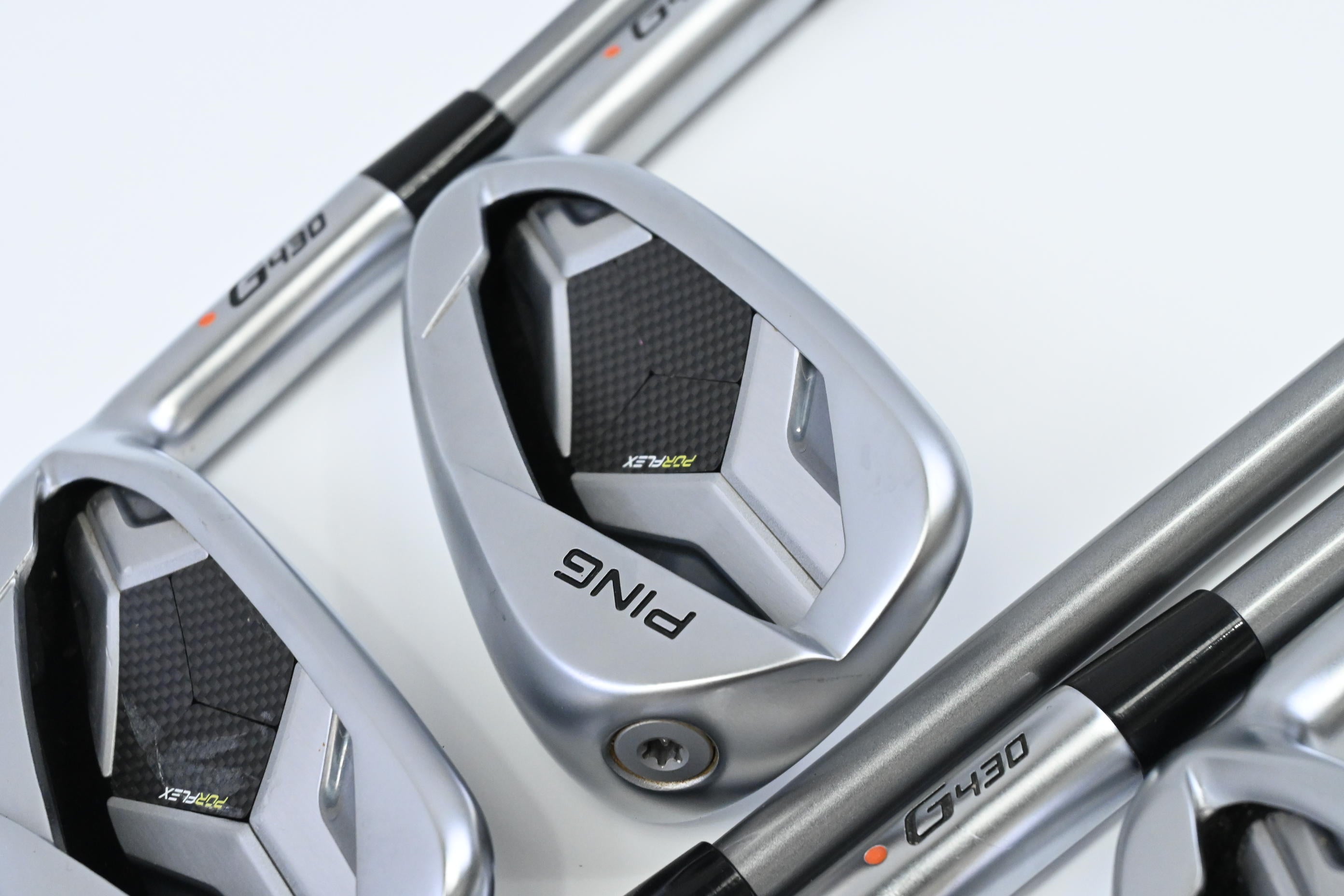Ping G430 Irons / 7-PW+45° / Orange Dot / Senior Flex Ping Alta Quick 35 Shafts