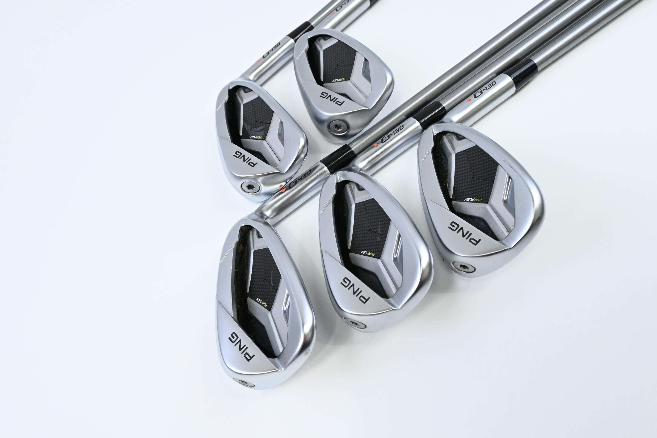 Ping G430 Irons / 7-PW+45° / Orange Dot / Senior Flex Ping Alta Quick 35 Shafts