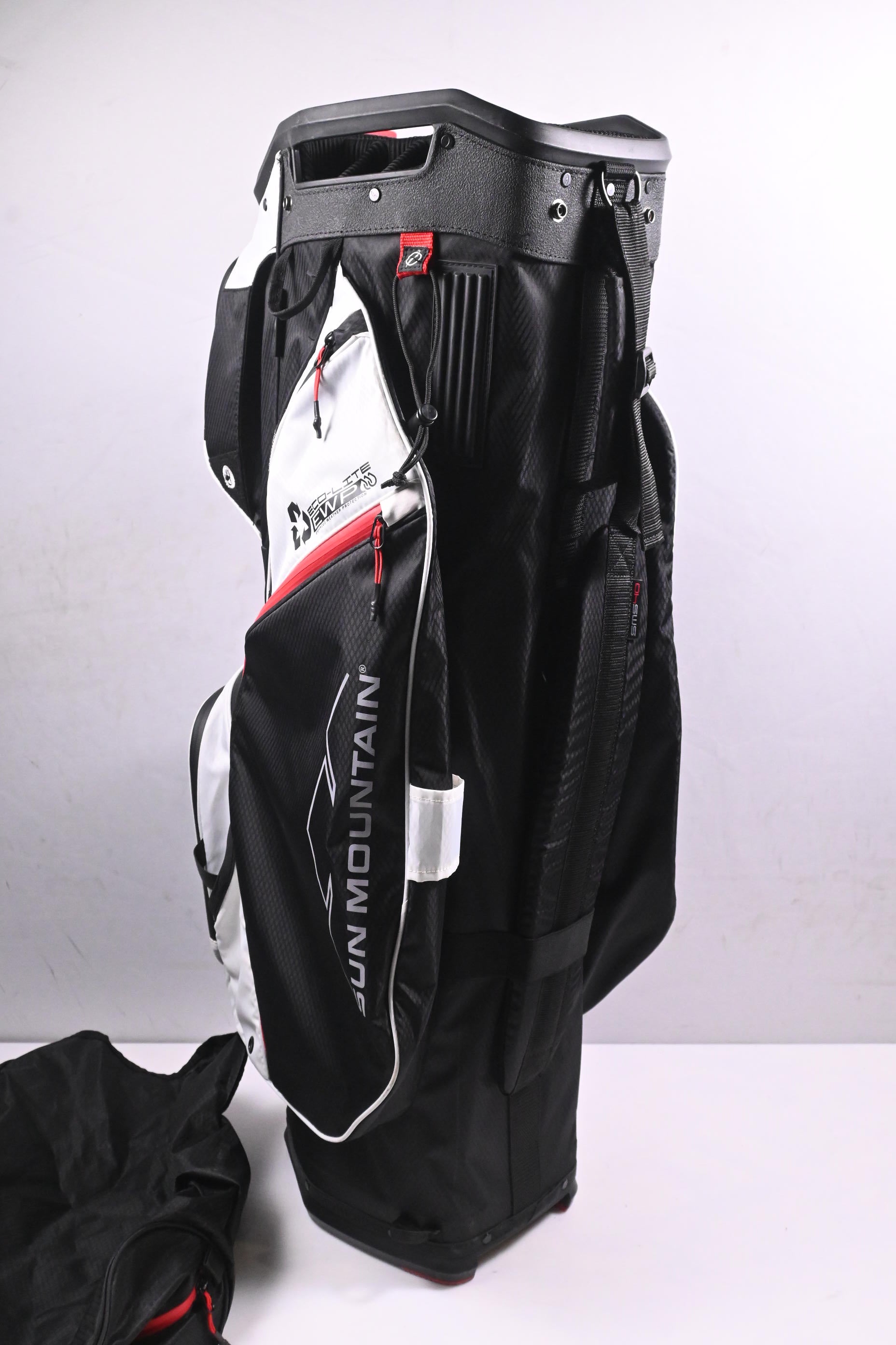 Sun Mountain Eco-Lite EWP Cart Bag / 14-Way Divider / White, Black & Red