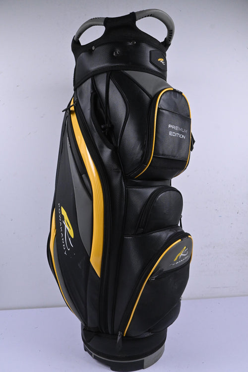 Powakaddy Cart Bag / 14-Way Divider / Black & Yellow
