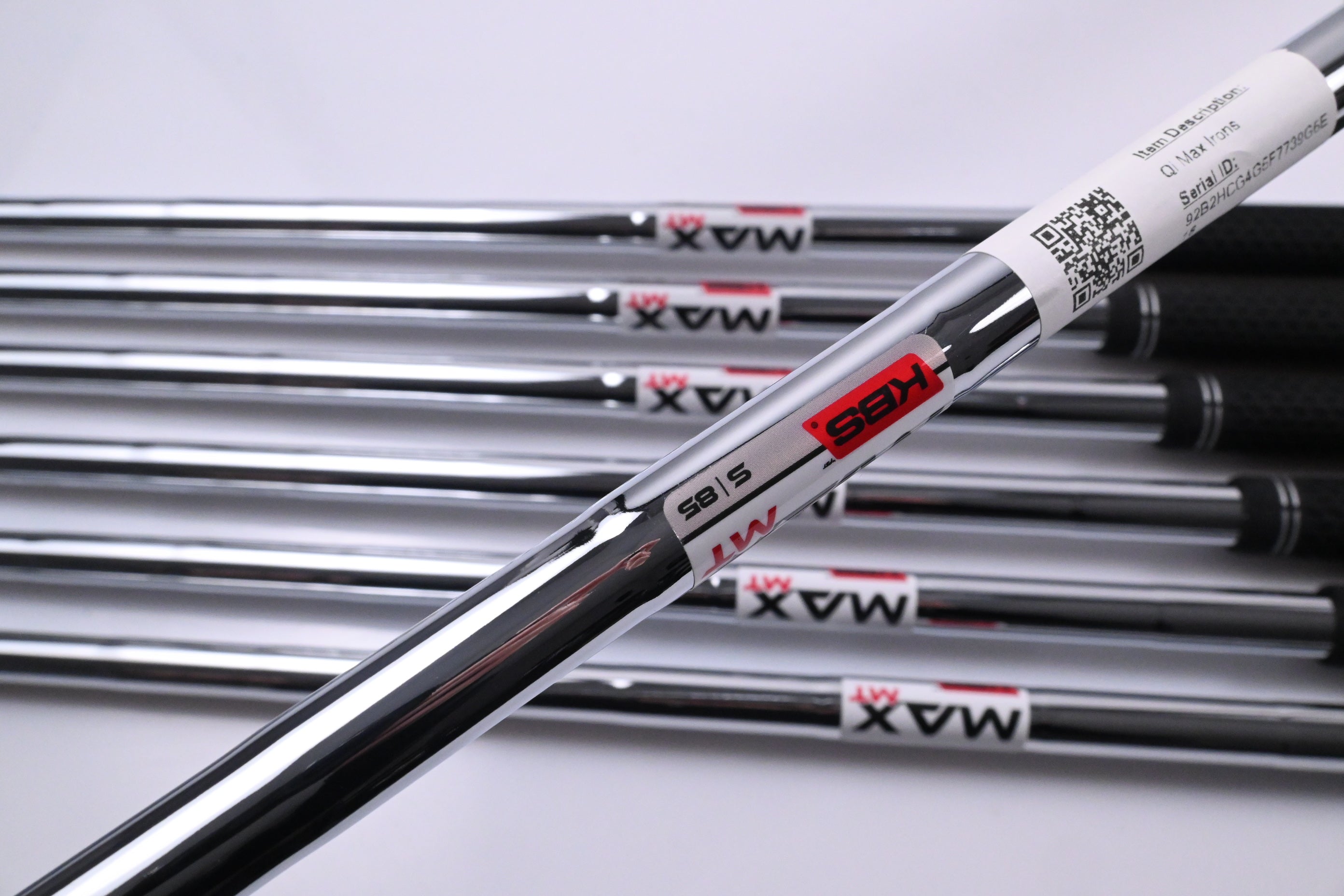 Taylormade Qi Max Irons / 5-PW+SW / Stiff Flex KBS MAX MT 85 Shafts