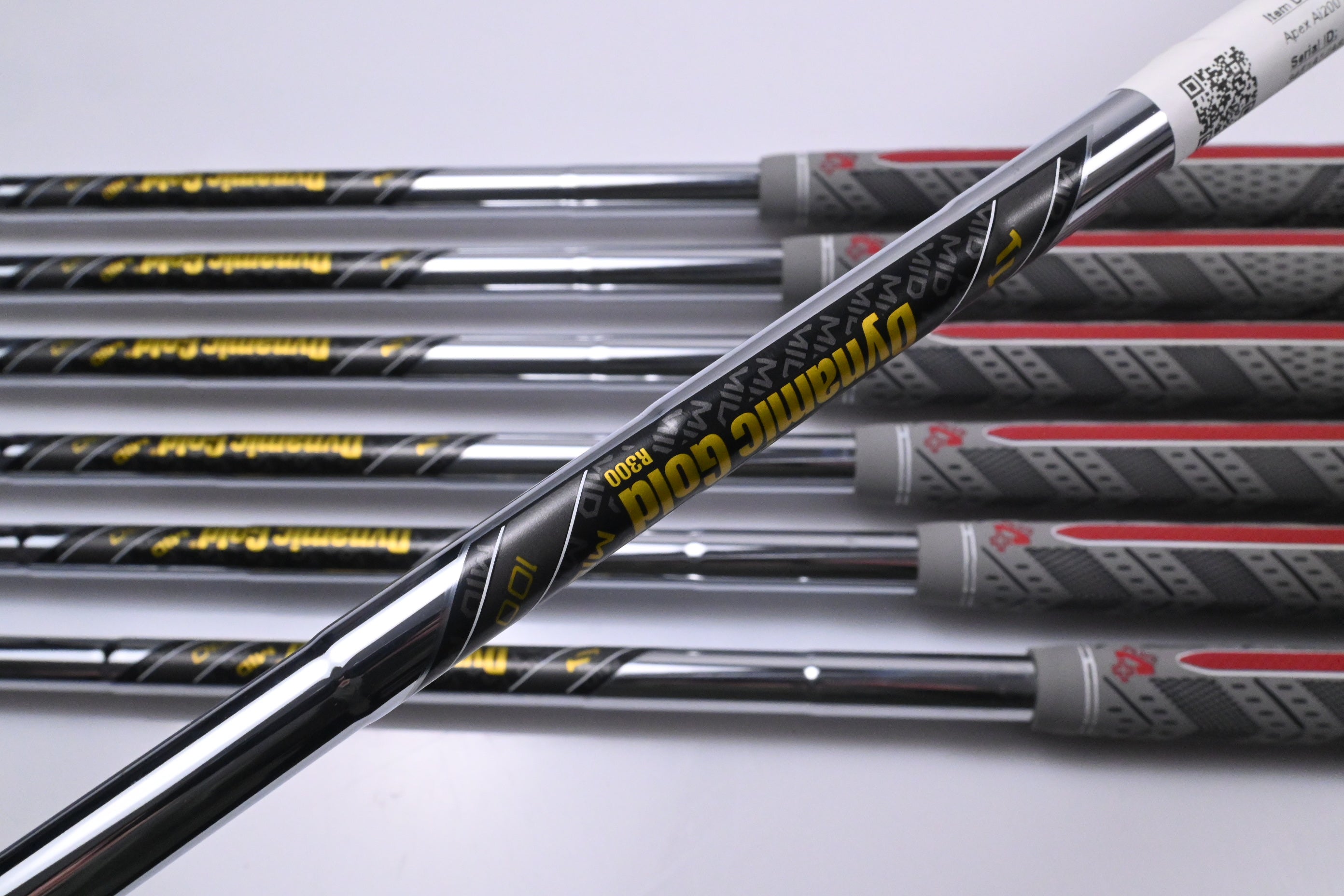 Left Hand Callaway Apex Ai200 Irons / 5-PW+AW / Regular Flex Dynamic Gold Mid