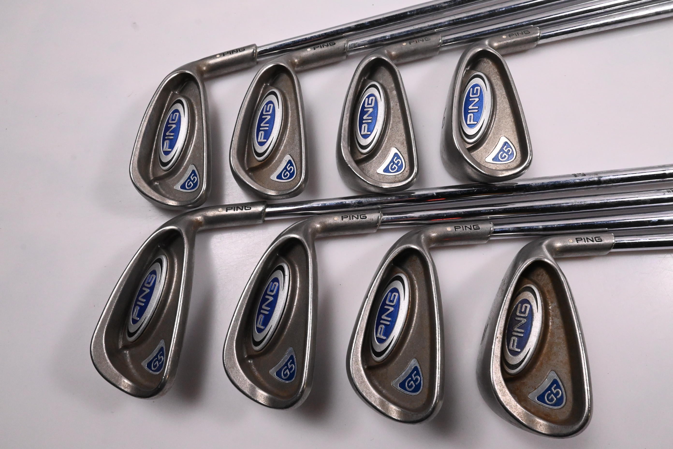 Ping G5 Irons / 3-PW / White Dot / Regular Flex Ping Shafts