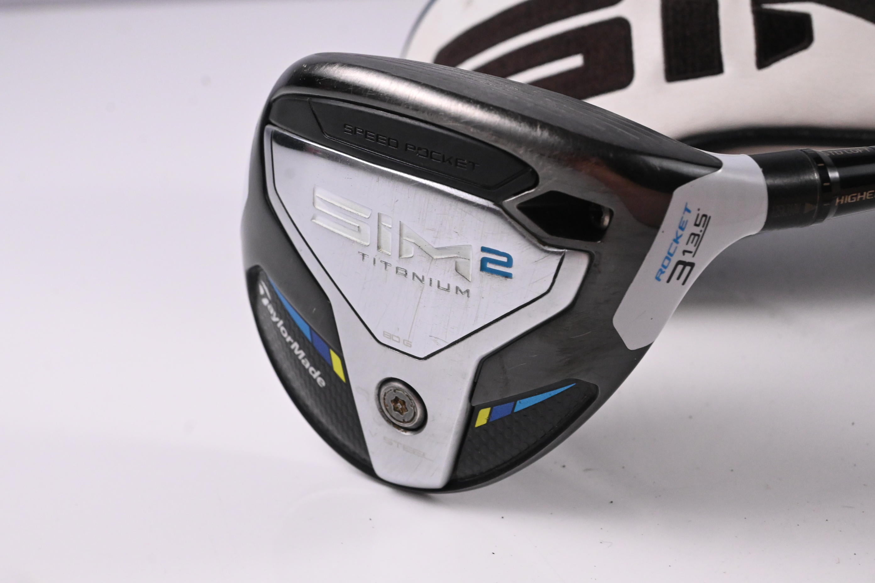 Taylormade SIM2 Ti #3 Wood / 13.5 Degree / Stiff Flex HZRDUS RDX Smoke Blue 70