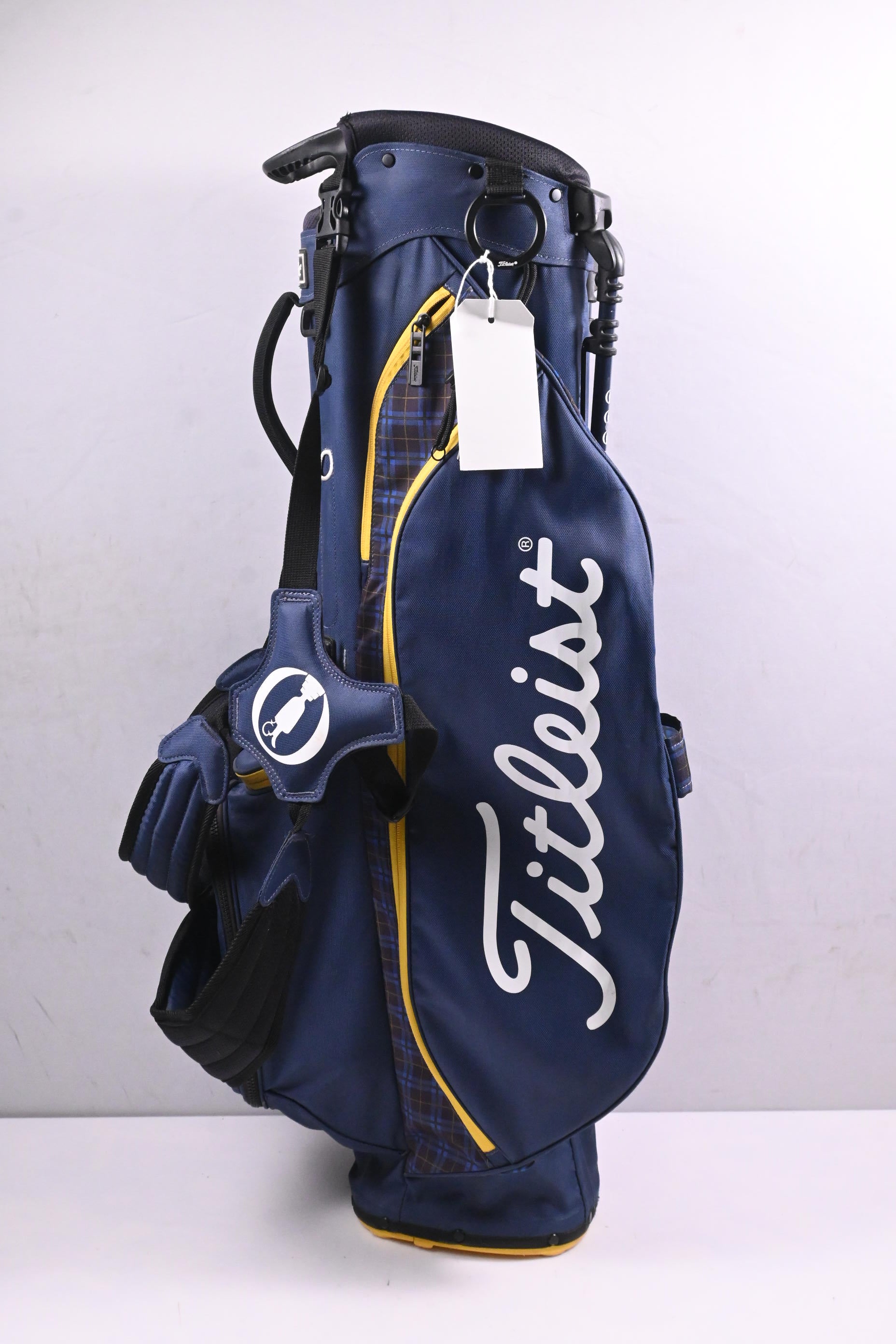 Titleist 150th Open Players 4 Stand Bag / 4 Way Divider / Blue & Yellow