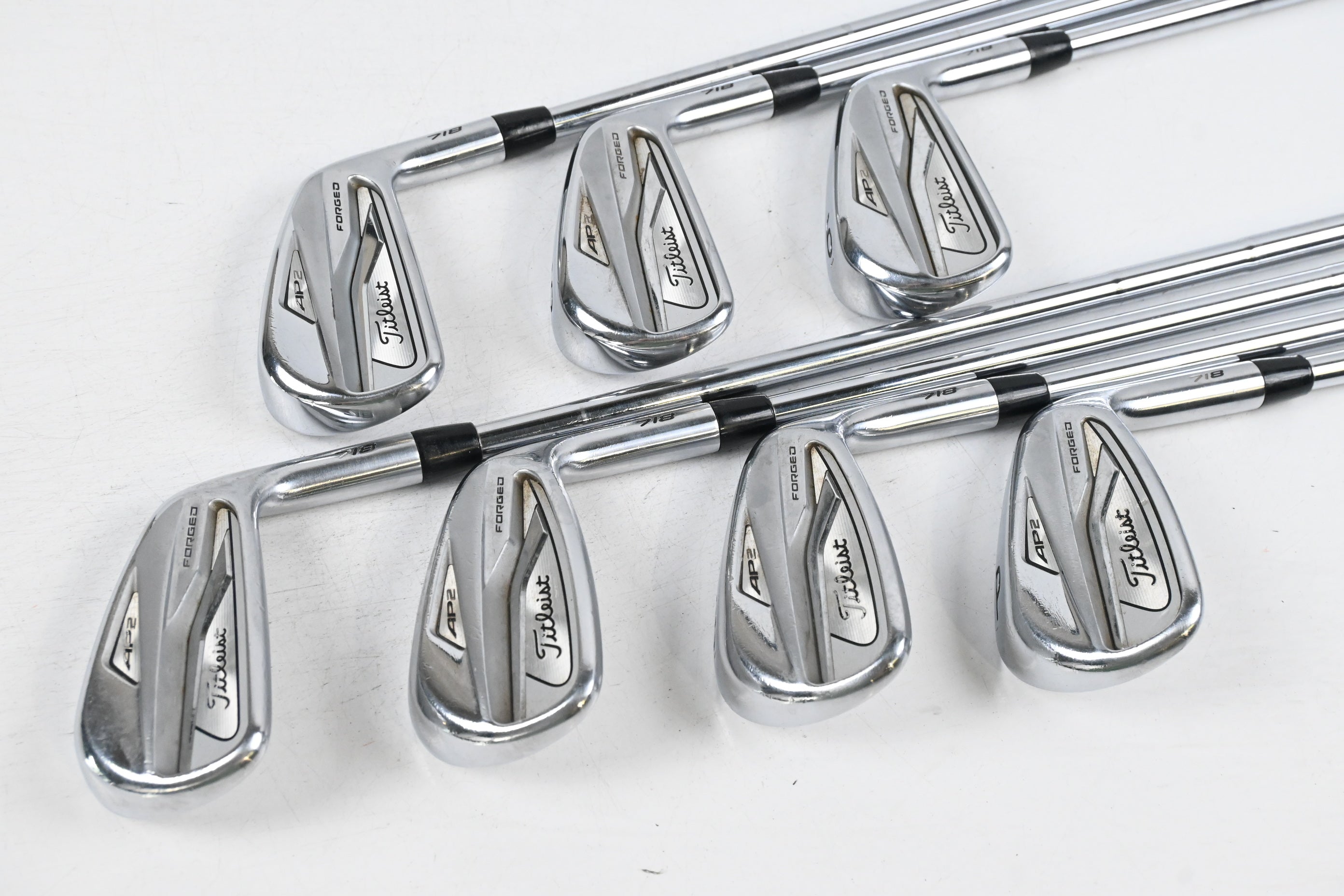 Titleist 718 AP2 Irons / 4-PW / Stiff Flex AMT Tour White S300 Steel Shafts