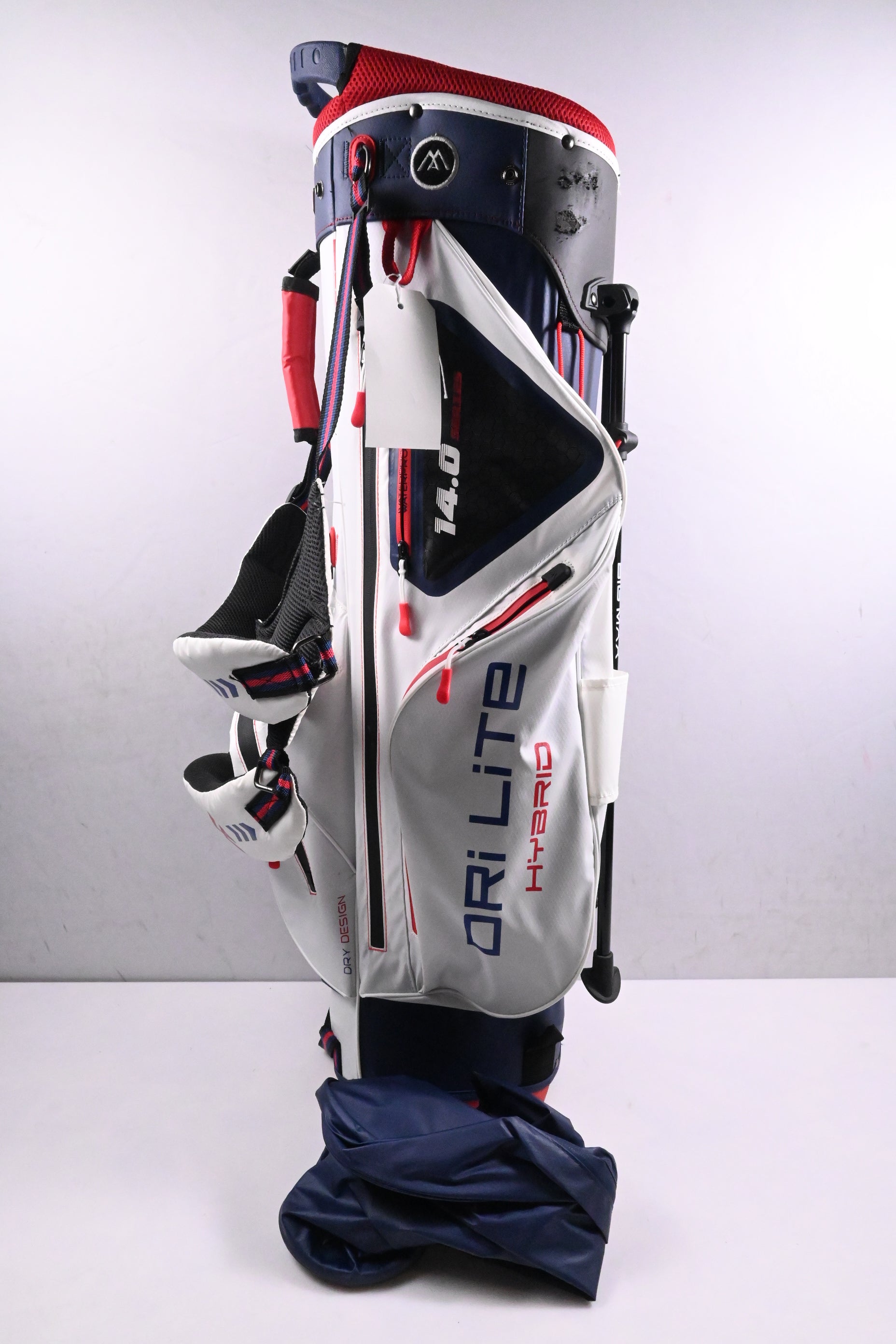 Big Max Dri Lite Hybrid Stand Bag / 14-Way Divider / White, Blue