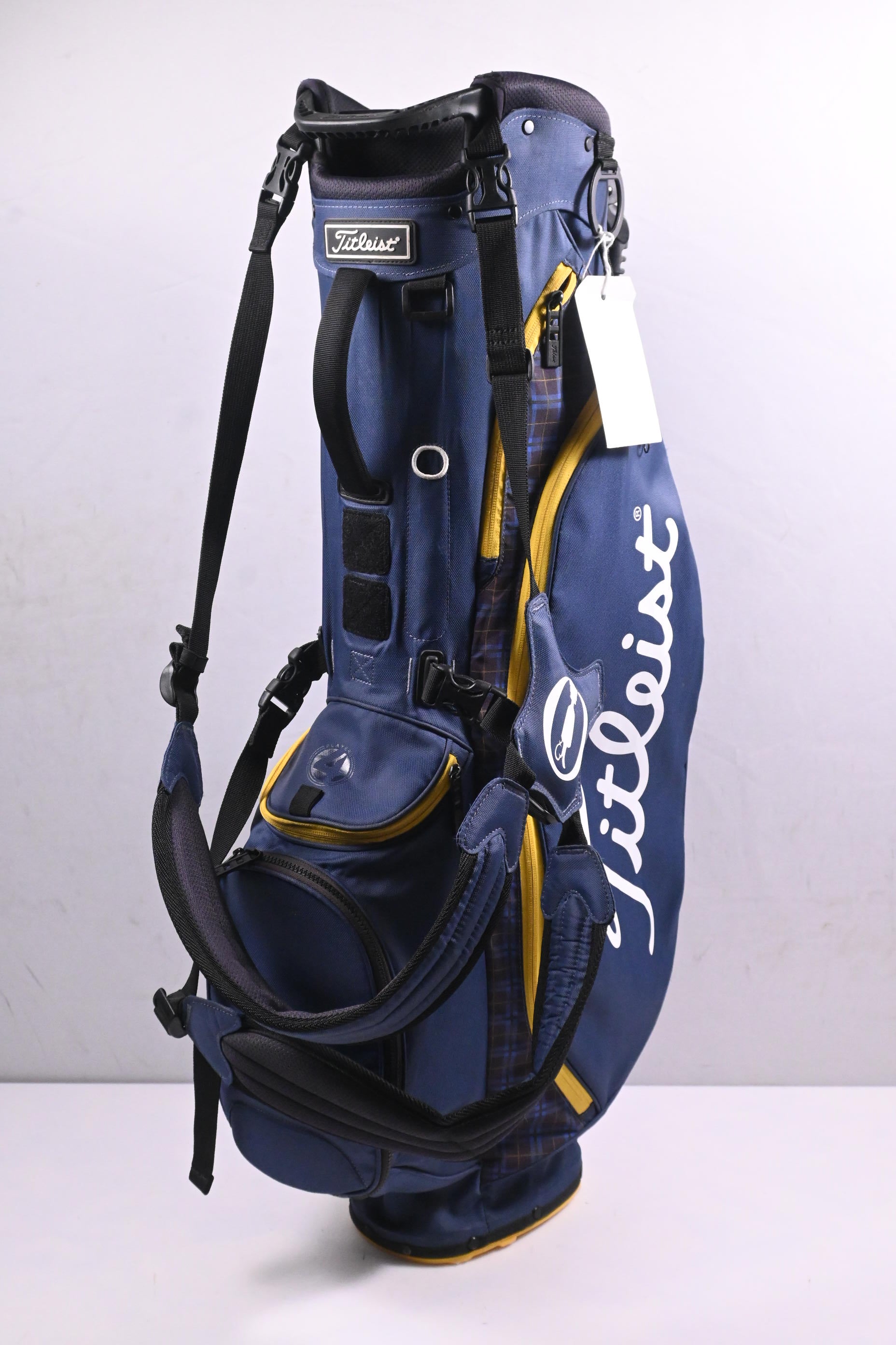 Titleist 150th Open Players 4 Stand Bag / 4 Way Divider / Blue & Yellow