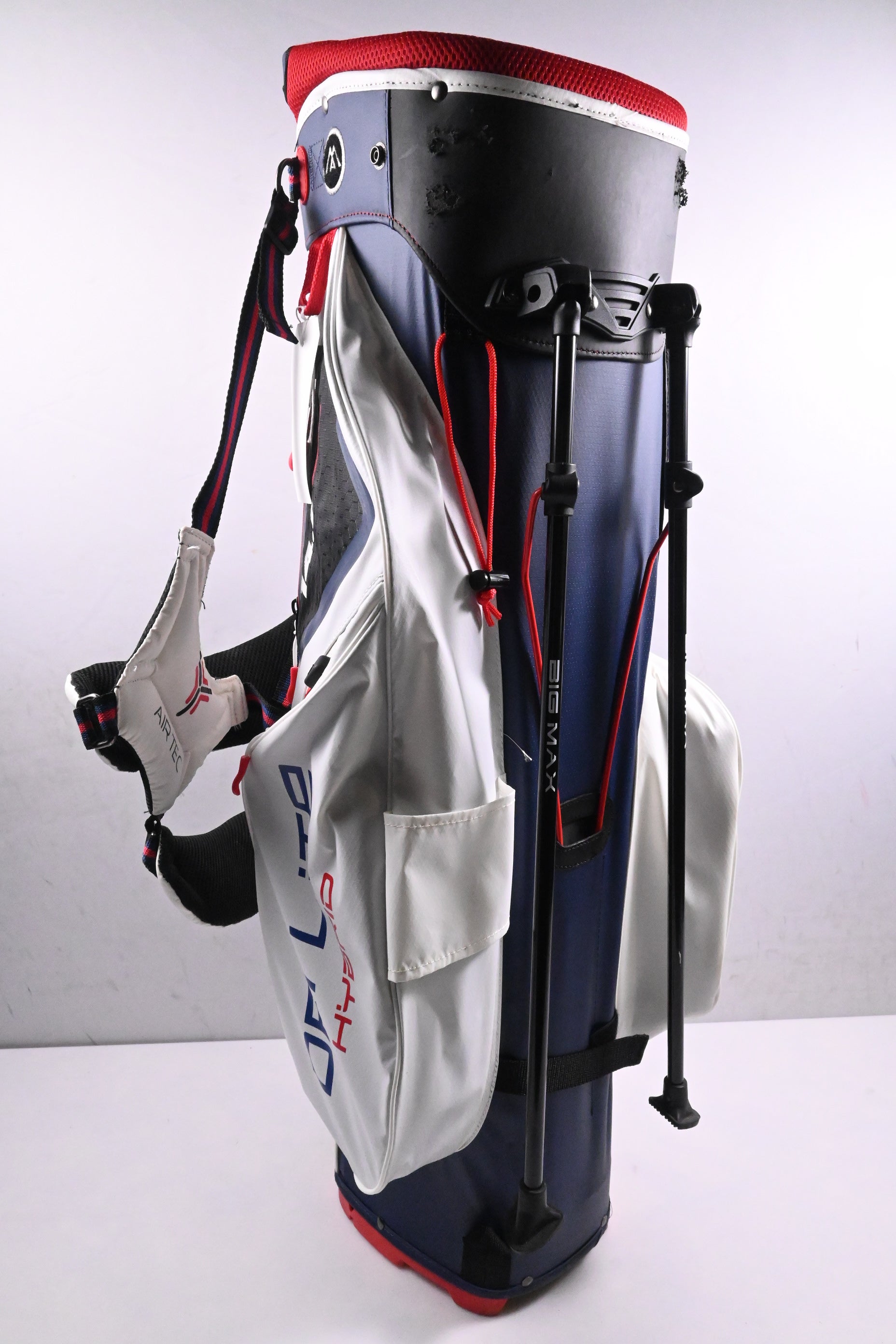 Big Max Dri Lite Hybrid Stand Bag / 14-Way Divider / White, Blue