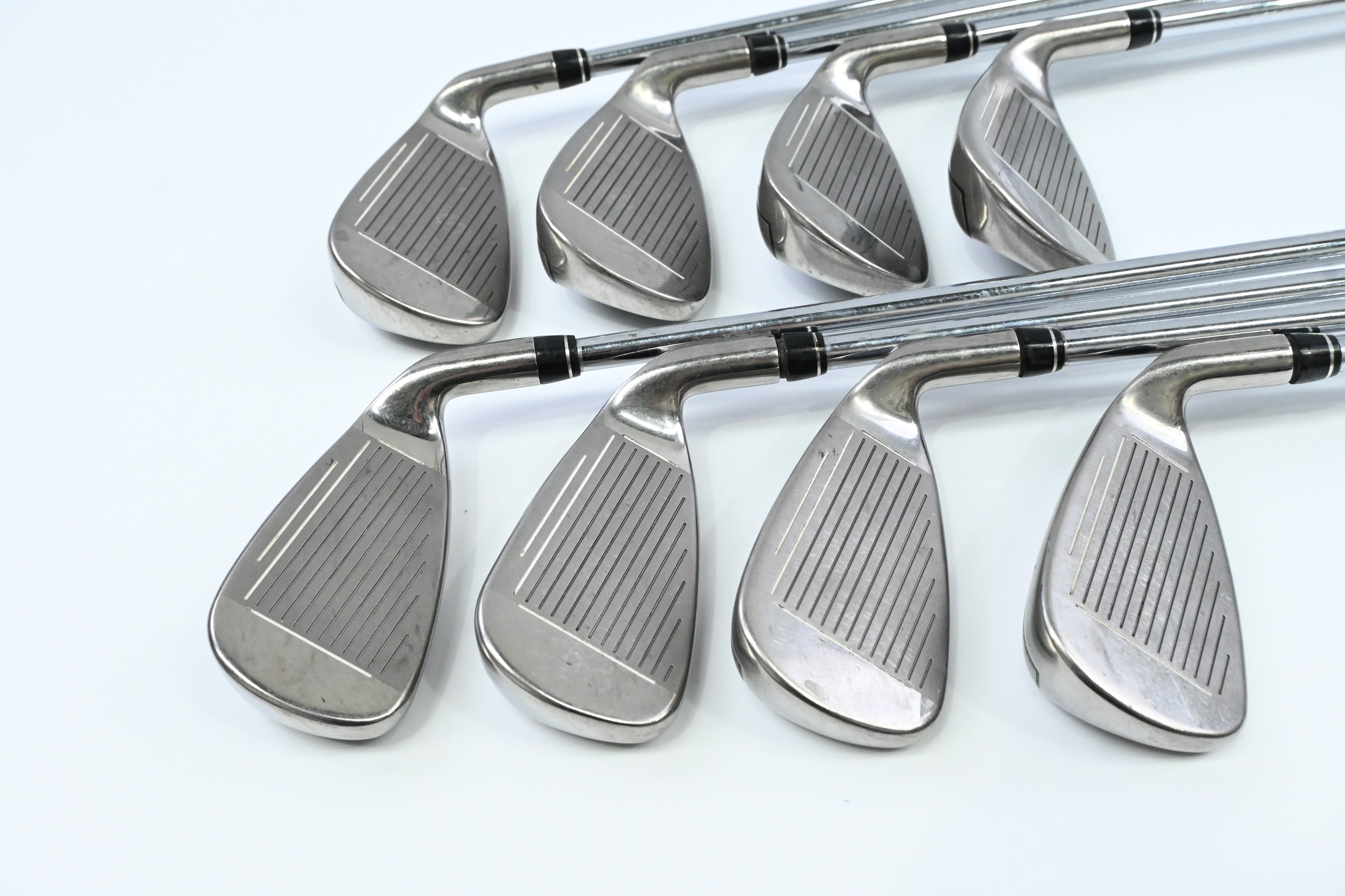 Left Hand Callaway Fusion Wide Sole Irons / 3-PW / Uniflex Callaway Nippon 990