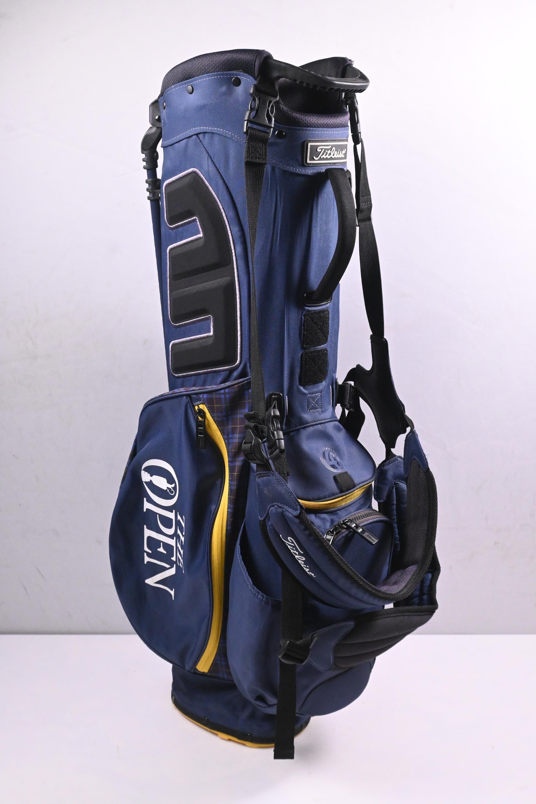 Titleist 150th Open Players 4 Stand Bag / 4 Way Divider / Blue & Yellow